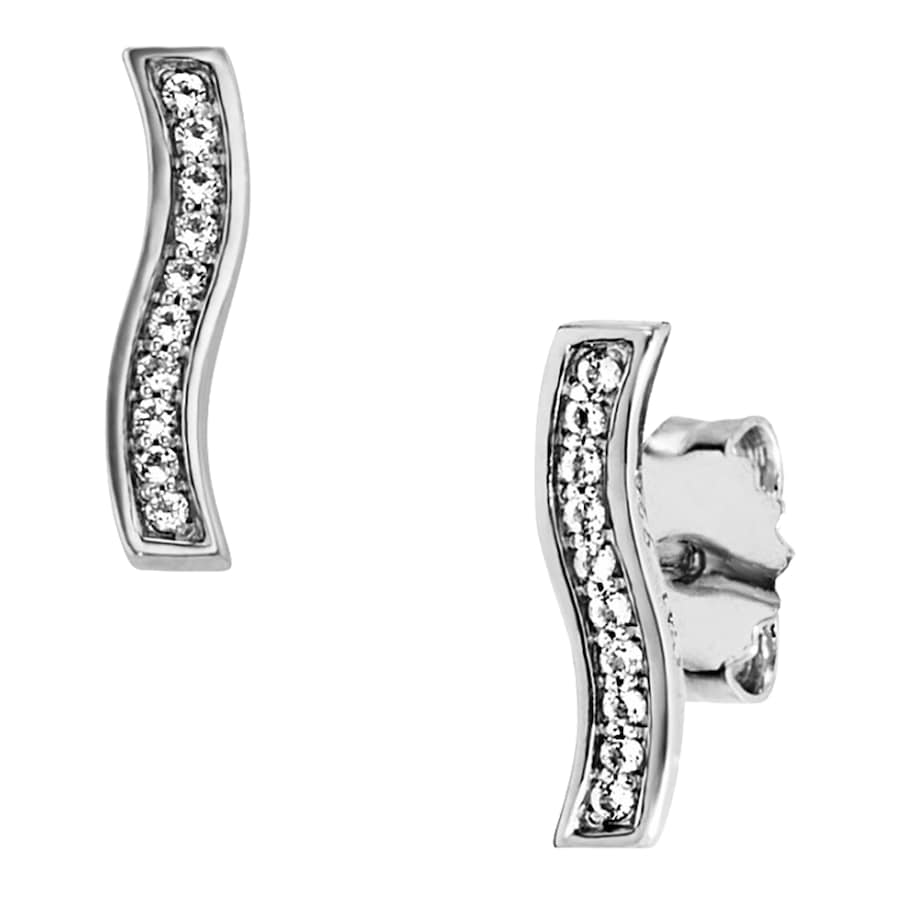 caï Ohrringe 925/- Sterling Silber Topas weiß 0,080ct Damen