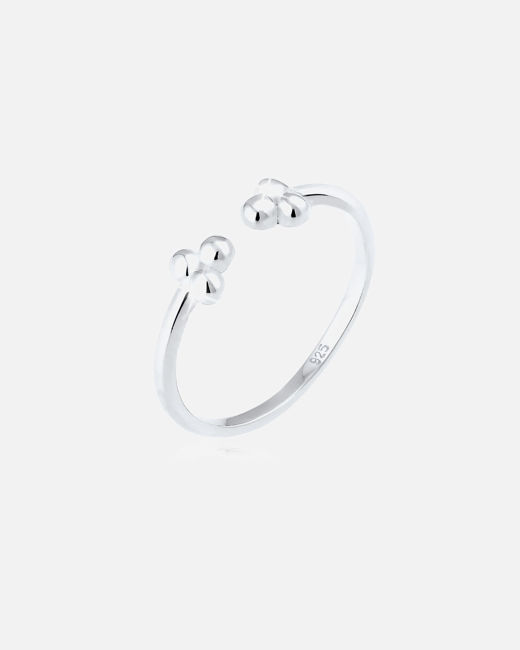 Ring für Weiblich Elli Elli Ring Kreis Geo Look Offen Verstellbar Trend 925 Silber silberfarben
