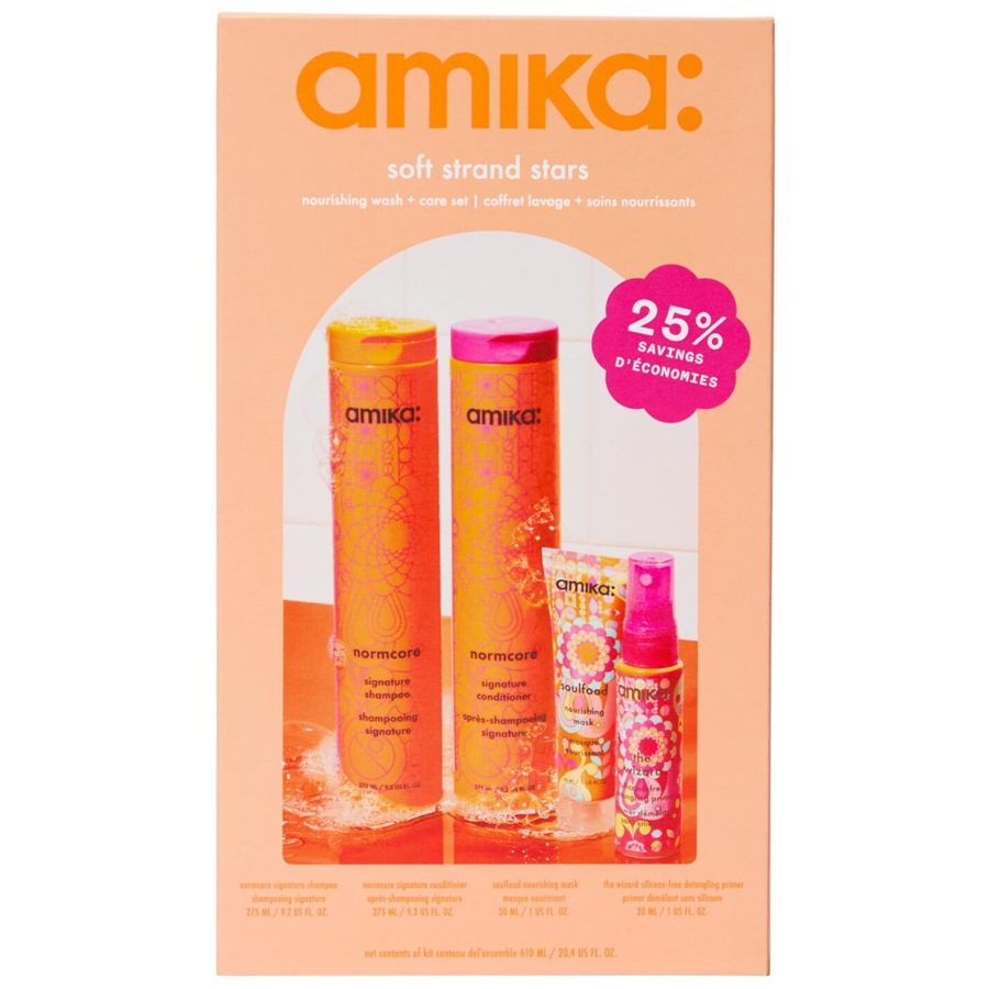 Amika soft strands stars nourishing wash + care set