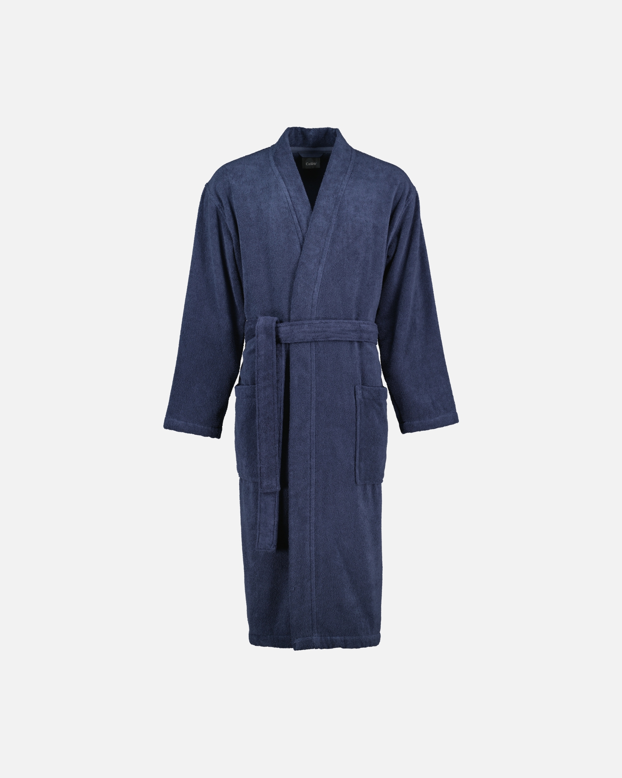 Bademantel für Männlich Cawö Cawö Bademäntel Herren Kimono Uni 828 blau - 17 S