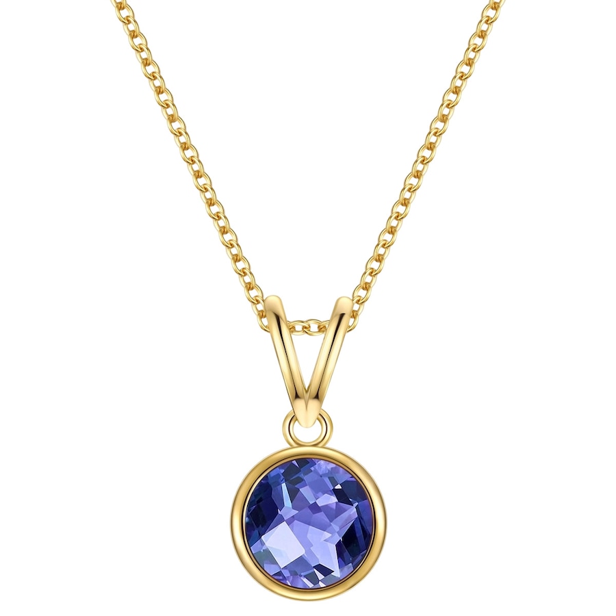Rafaela Donata Halskette aus Sterling Silber in Gelbgold mit Zirkonia 42,0 cm Basiskette + 5,0 Verlängerung Damen