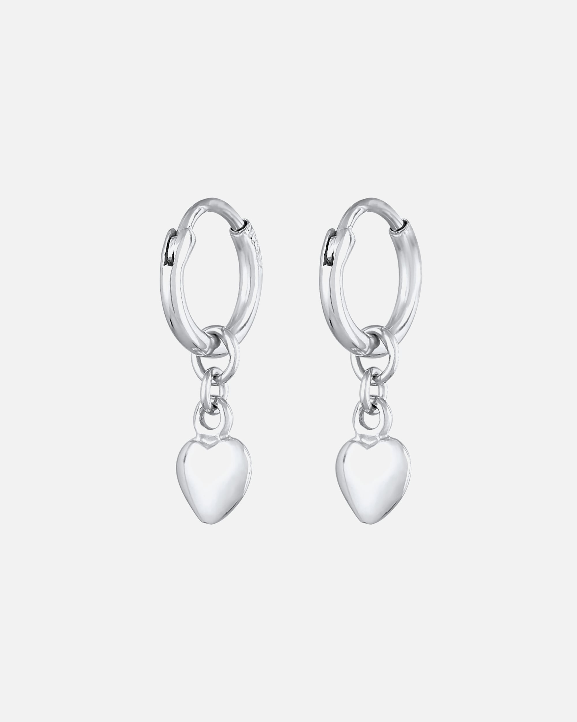 Ohrringe für Weiblich Elli Creolen Herz Liebe Romantik 925 Silber silberfarben