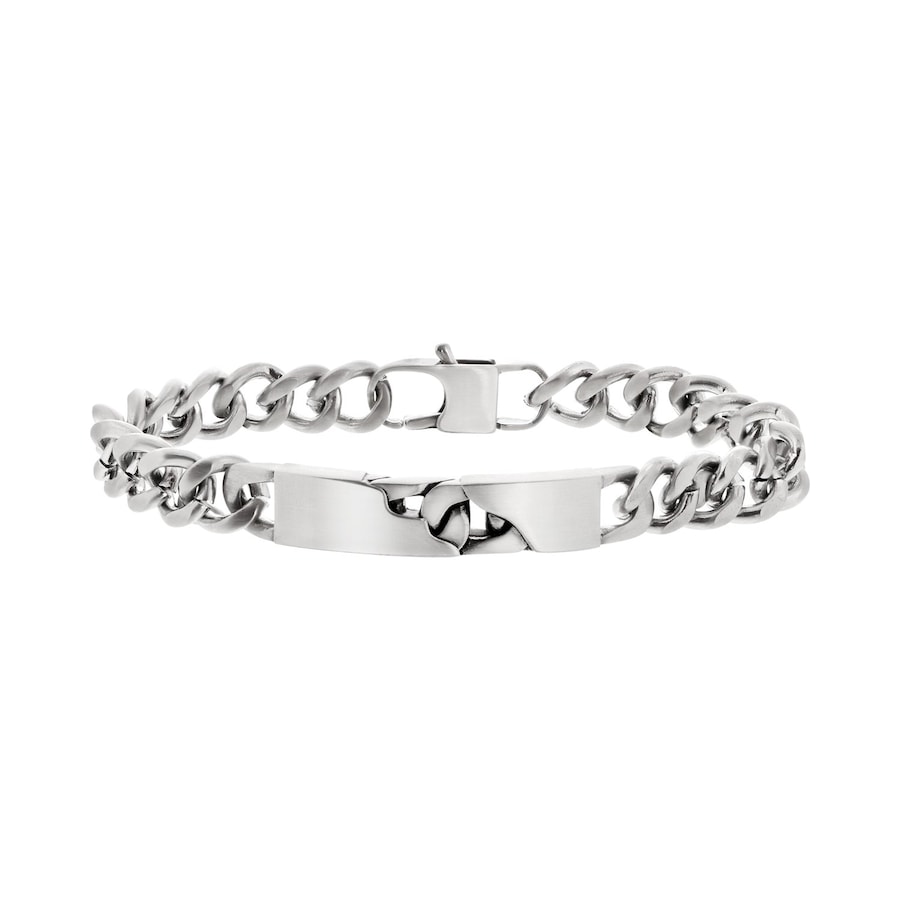 Lucardi Armband Stahl silbern 19.0mm Damen