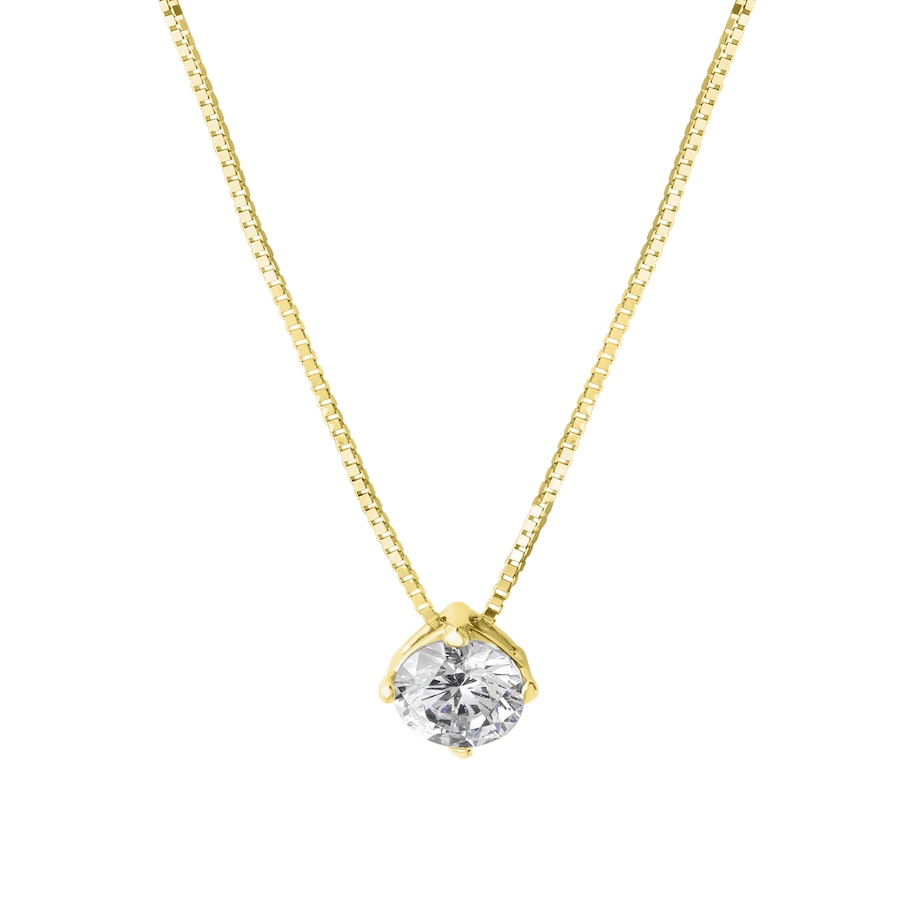 Celesta Collier 375/- Gold Zirkonia weiß 45cm Damen