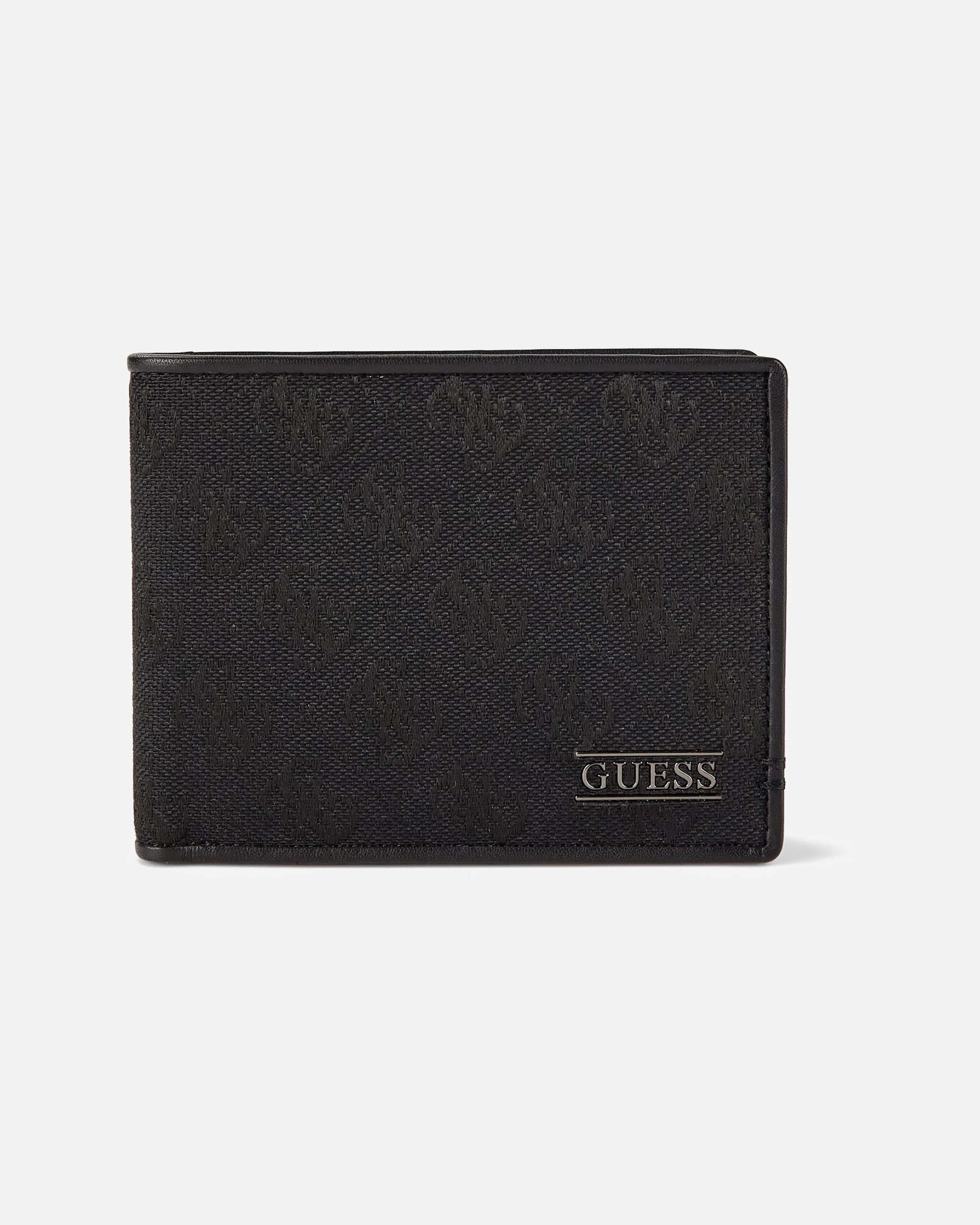 Portemonnaie für Weiblich Guess Boston Damengeldbörse dark black