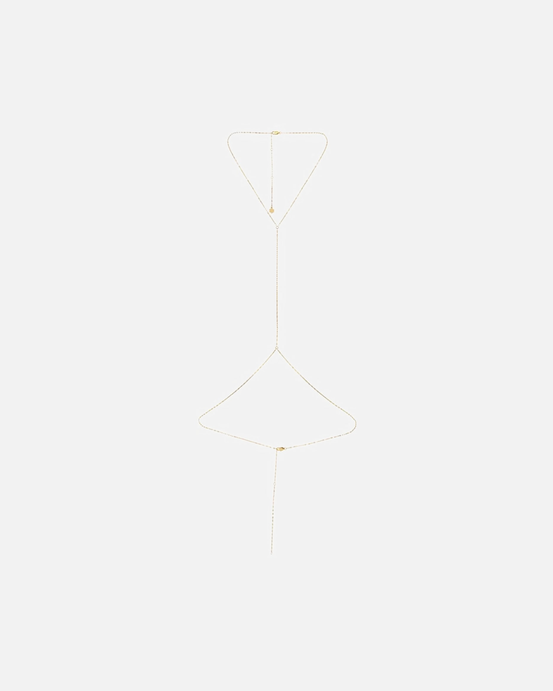 Kette für Weiblich Hey Happiness Default Brand Line Rolo Body Chain – Edelstahl Körperschmuck – wasserfest Gold