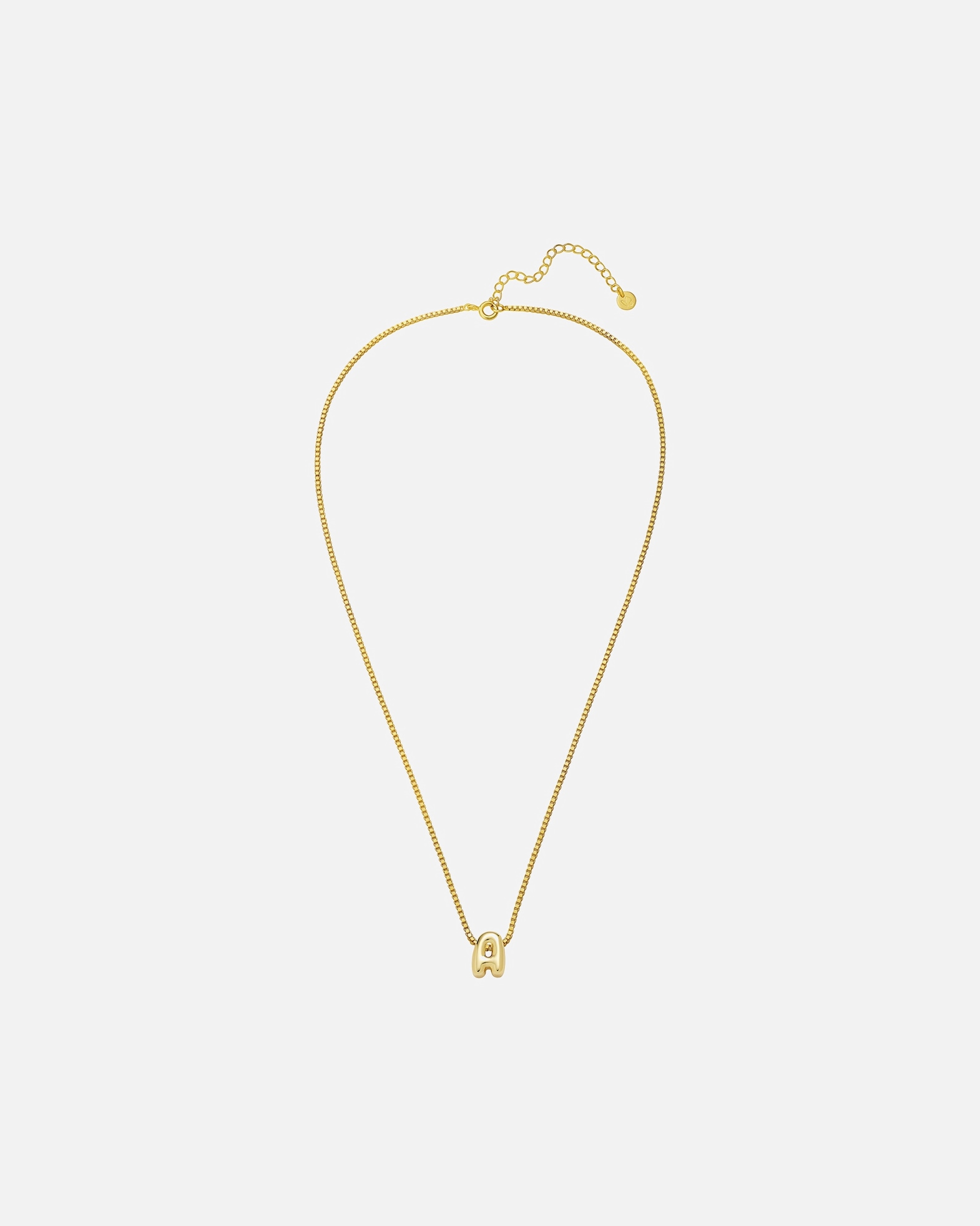 Halskette für Weiblich Glanzstücke München Halskette Buchstabe A aus Sterling Silber in gelbgold 40,0 cm Basiskette + 5,0 cm Verlängerung