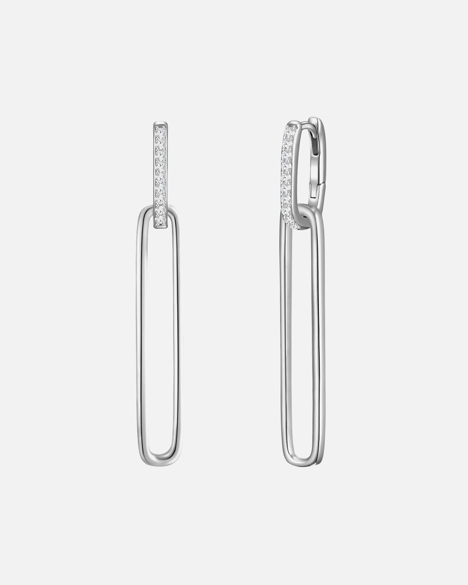 Creolen für Weiblich Glanzstücke München Creolen aus Sterling Silber in silber mit Zirkonia 44,5 mm