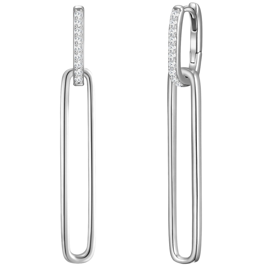 Glanzstücke München Creolen aus Sterling Silber in silber mit Zirkonia 44,5 mm Damen