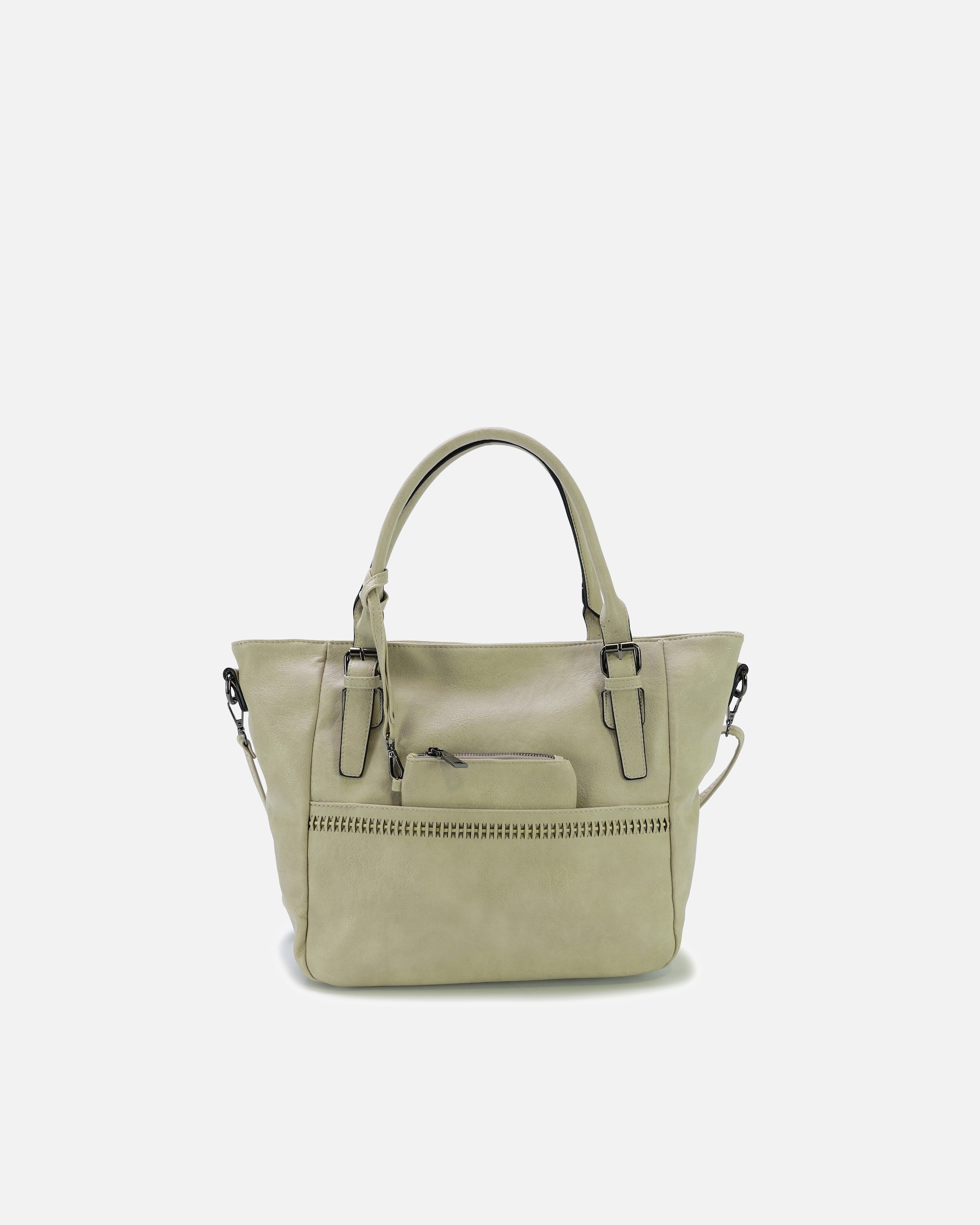 Handtasche für Unisex HARPA Moderne Handtasche mit abnehmbarem Kosmetiktäschchen braun