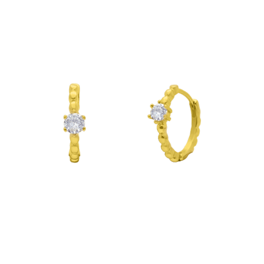 Lucardi Ohrringe Stahl Gold Damen