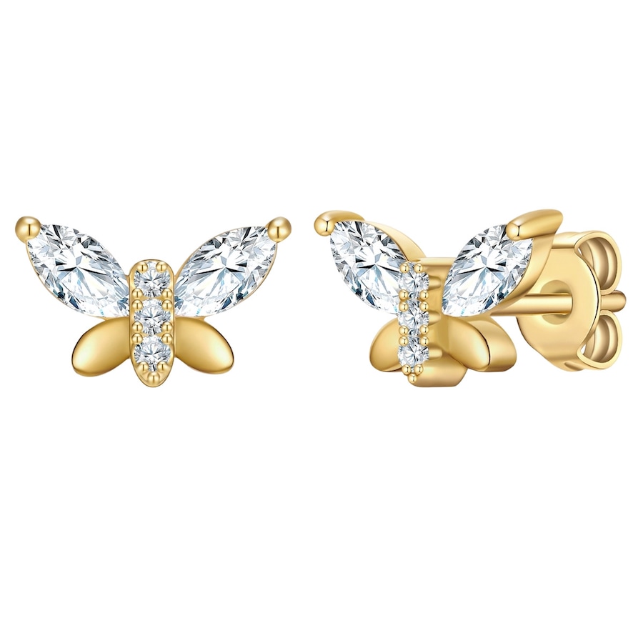 Rafaela Donata Ohrhänger aus Sterling Silber in Gelbgold mit Muschelkernperle 7,5 mm Damen