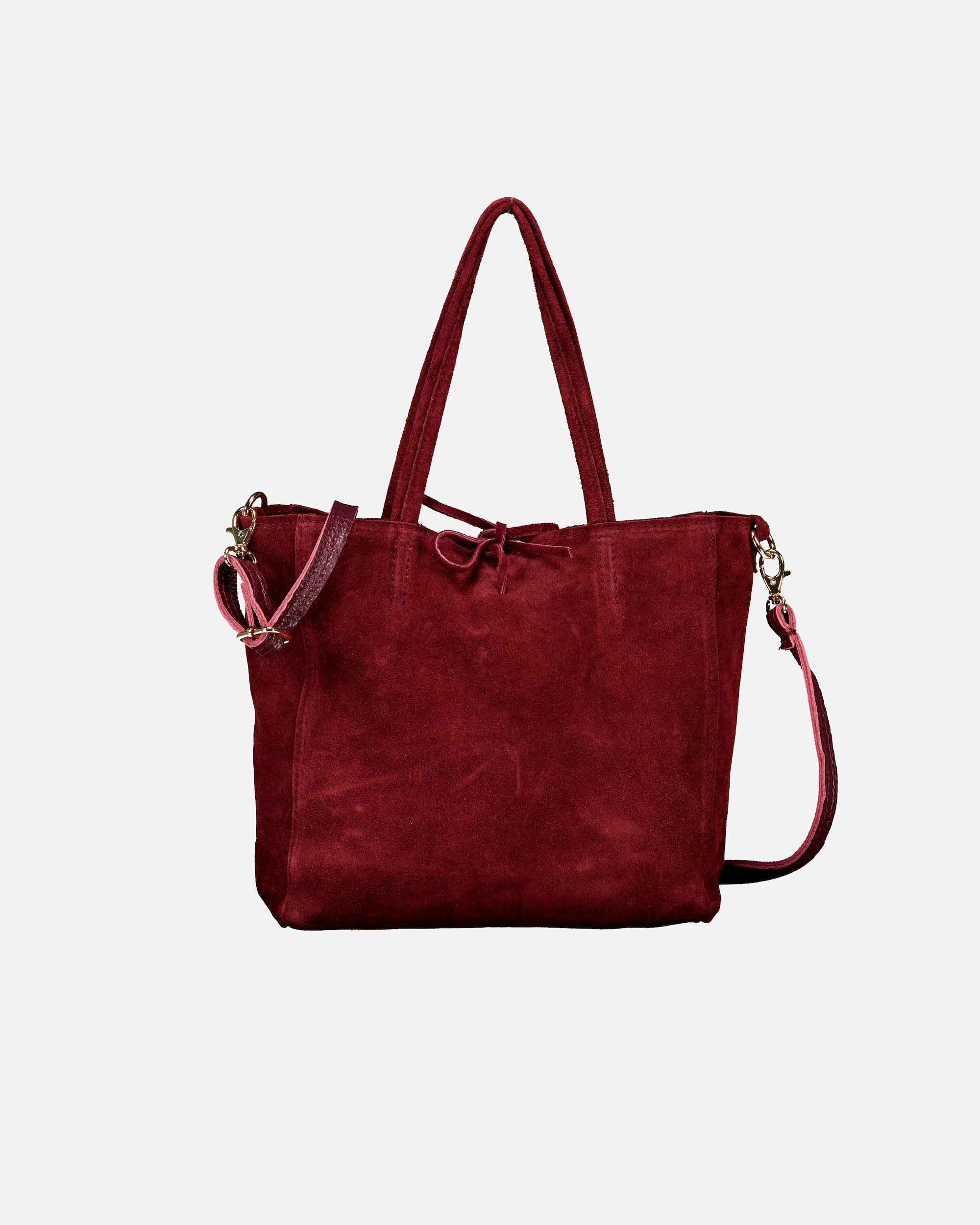 Handtasche für Weiblich Hausfelder Manufaktur Handtasche Velours Bordeaux