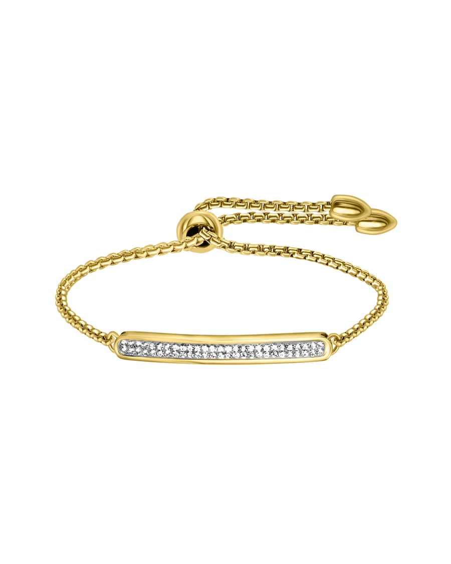 Lucardi Armband Stahl 25.8cm Weiß Damen