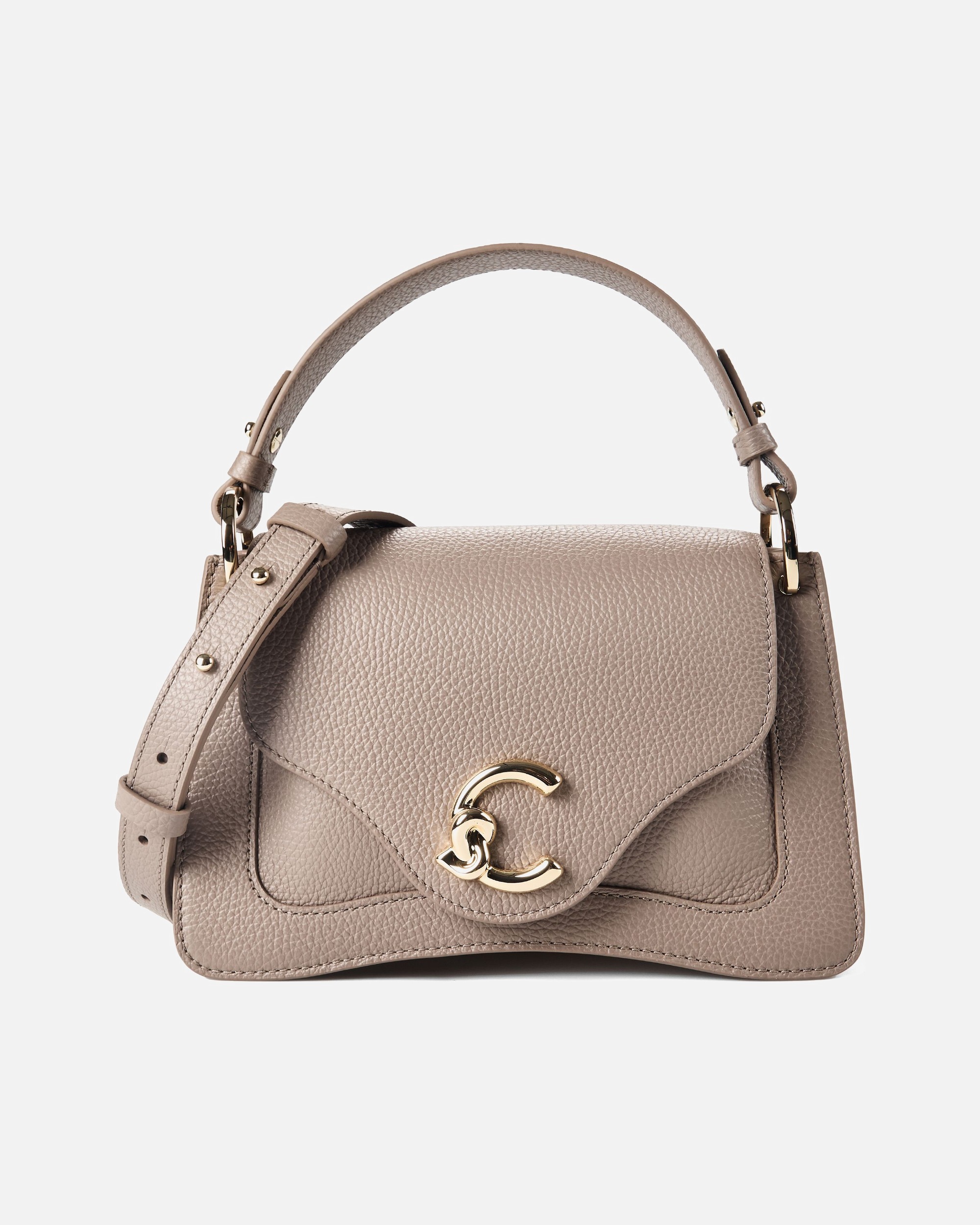 Tasche für Weiblich Coccinelle C-Me Schultertasche warm taupe