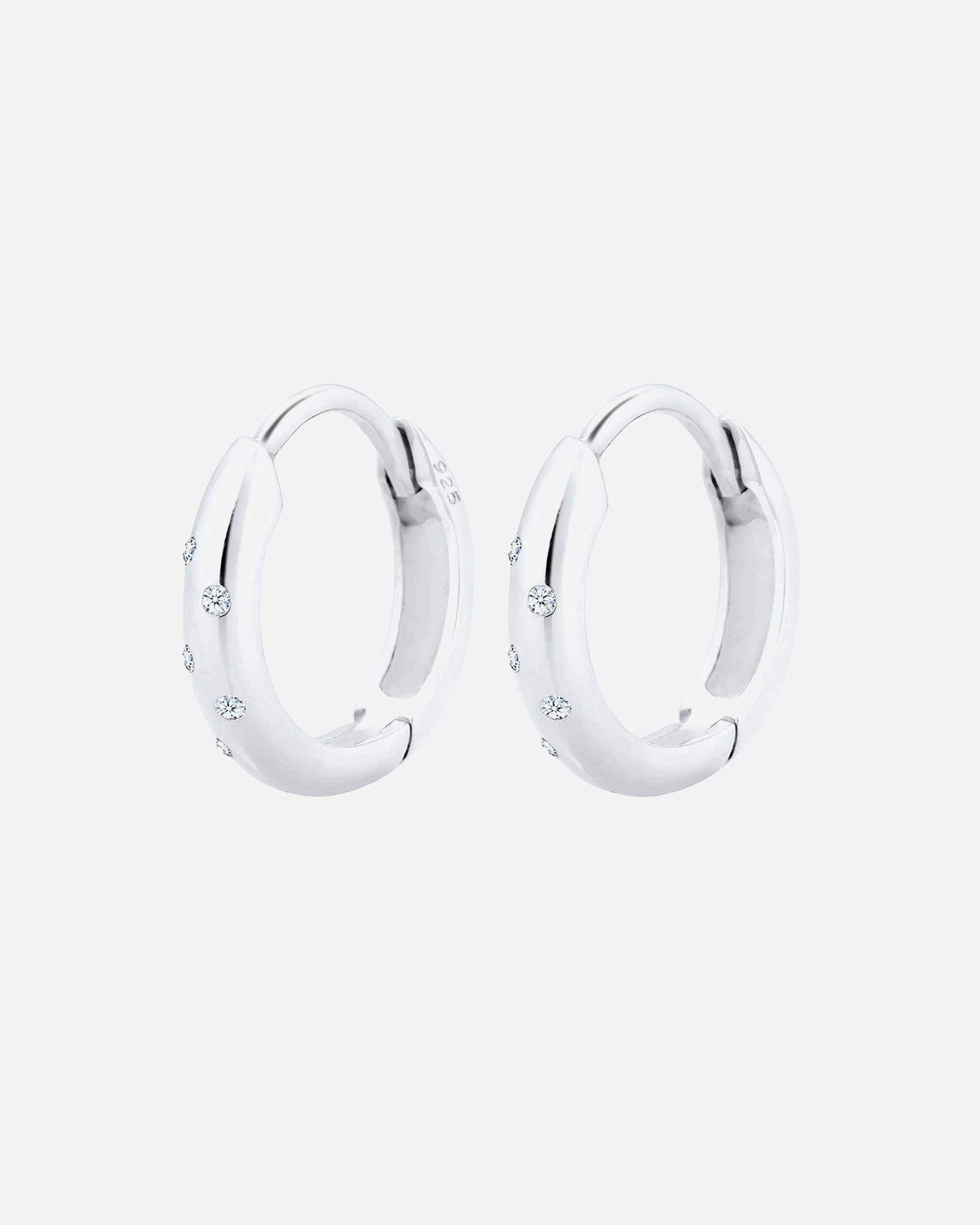 Ohrringe für Weiblich Elli DIAMONDS Creole Diamanten (0.05 ct.) 925 Sterling Silber OneSize