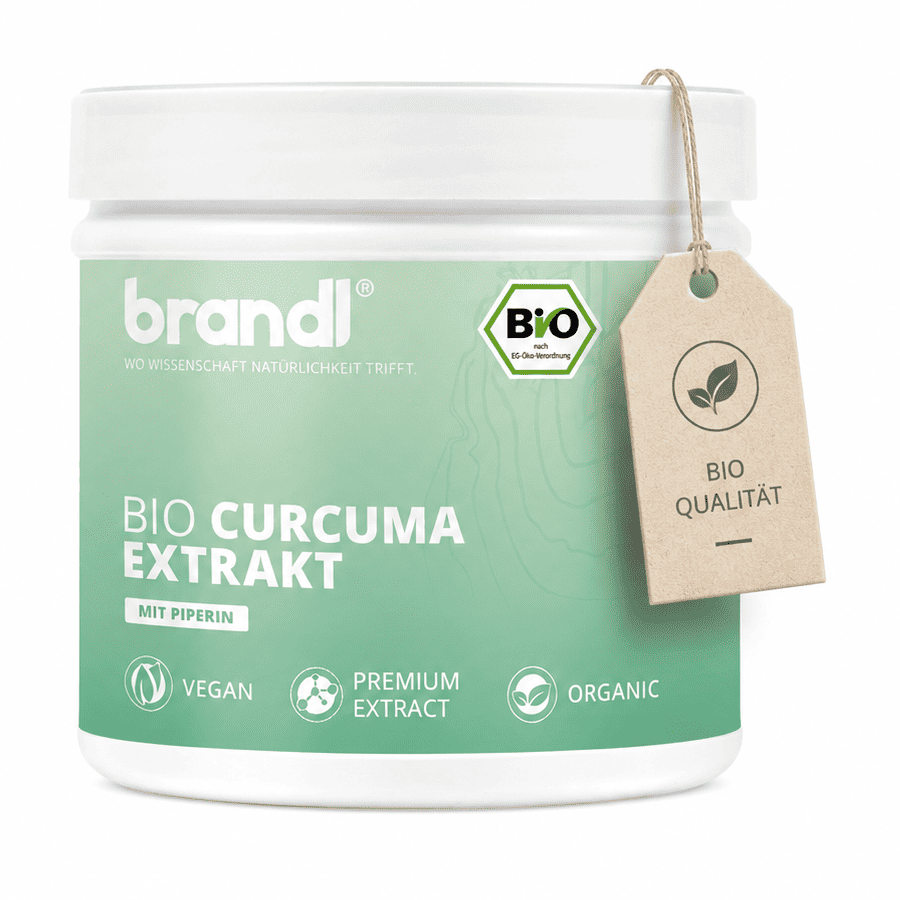 Brandl Nutrition Bio Curcuma Extrakt mit Curcumin (Curcuminoide) & Piperin 74 g