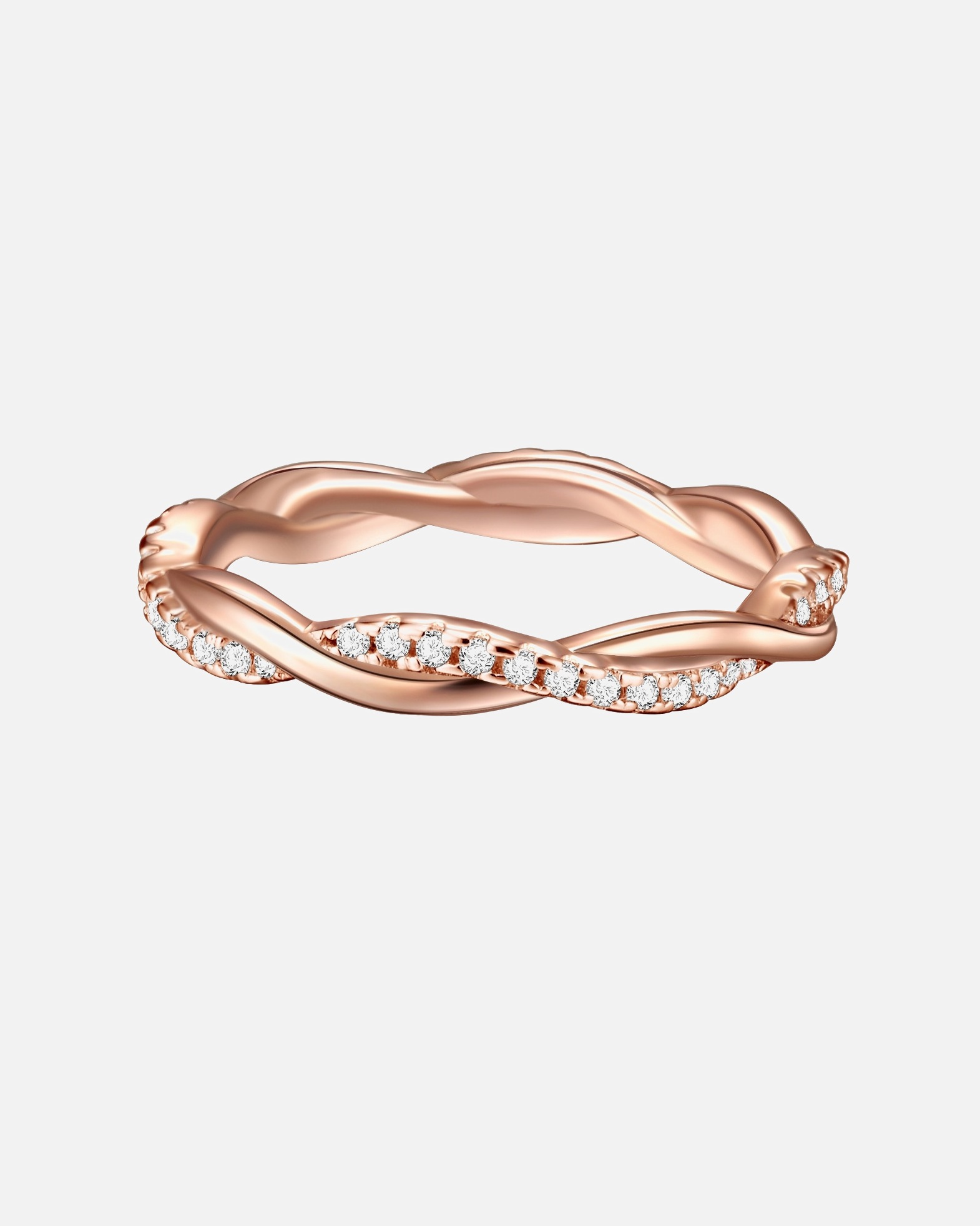 Ring für Weiblich Trilani Ring aus Sterling Silber in roségold mit Zirkonia 47