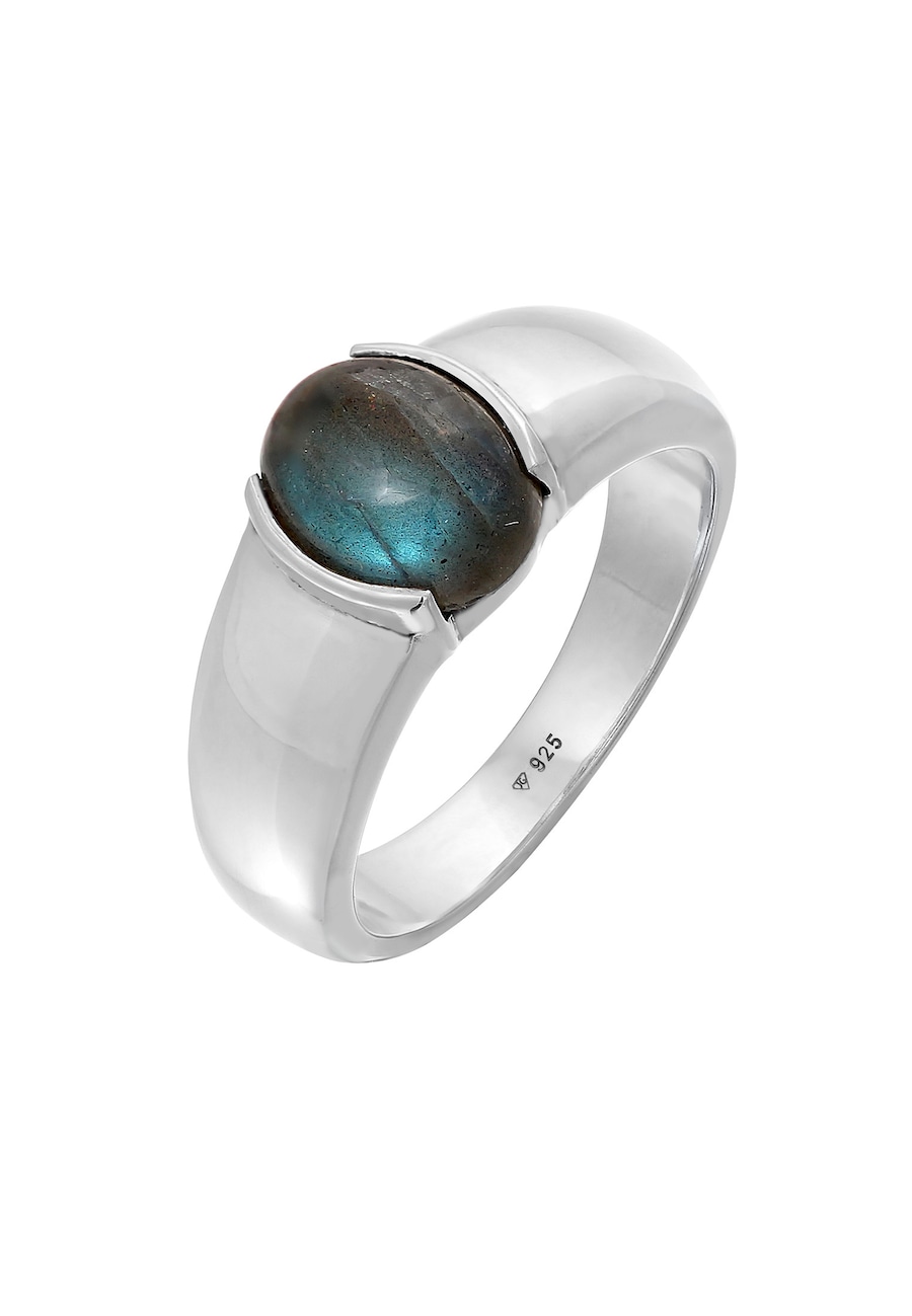 KUZZOI Herren Siegelring Labradorit 925 Silber 66