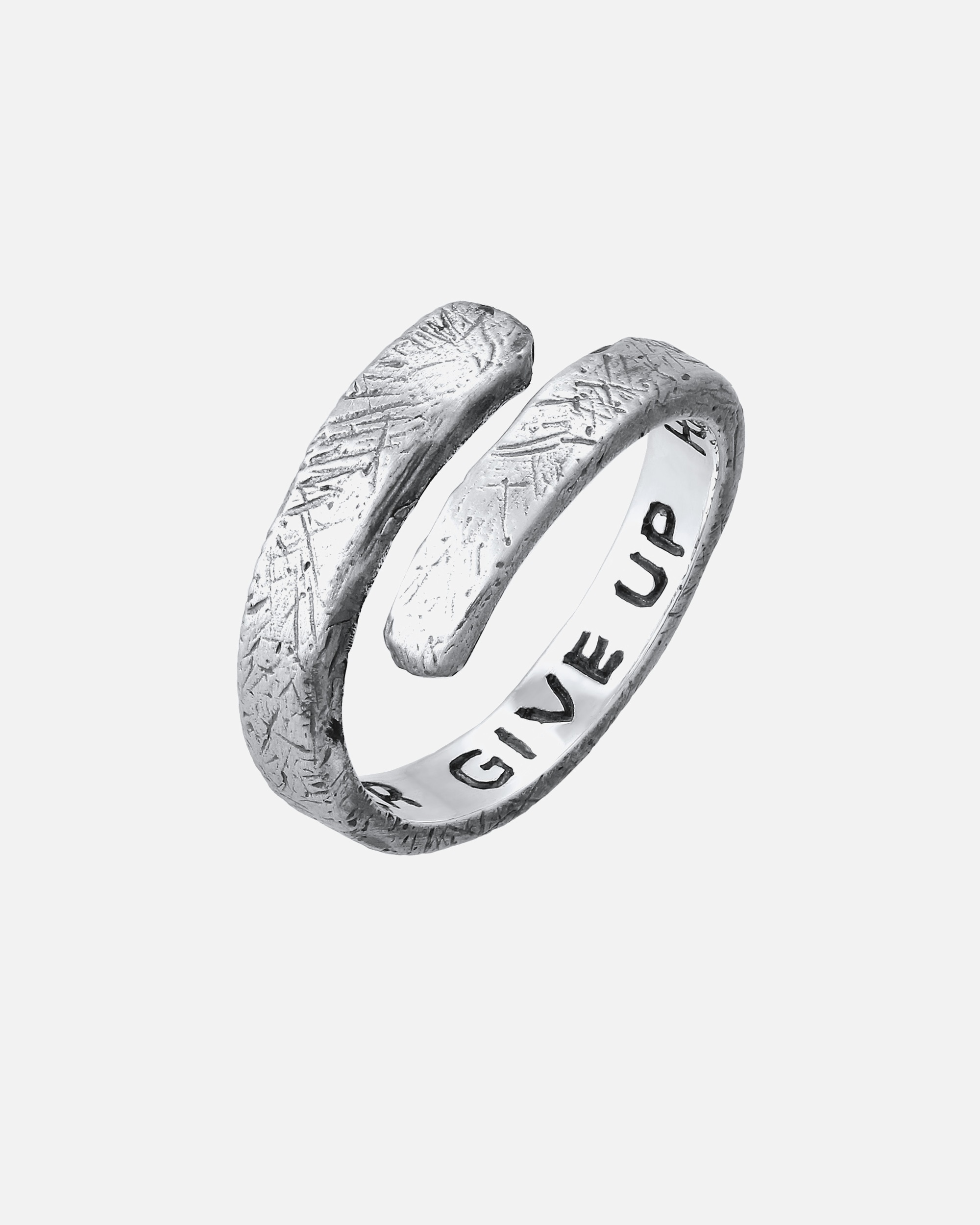 Ring für Männlich Haze & Glory Default Brand Line Wickelring 925 Sterling Silber - Never Give Up 66