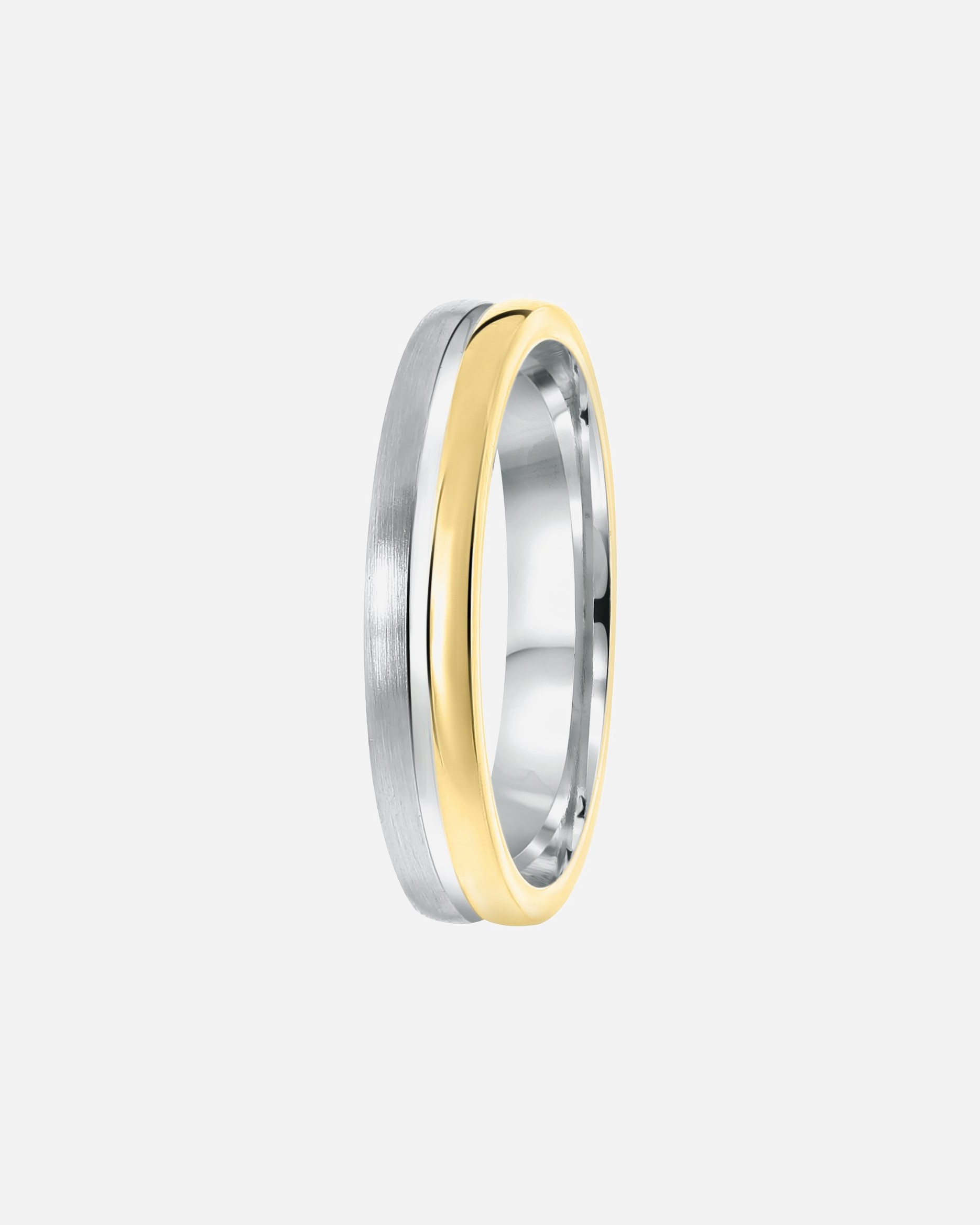 Ring für Männlich Lucardi Ringe 'Pamplona' 925 Silber - silbern-goldfarbig 64mm