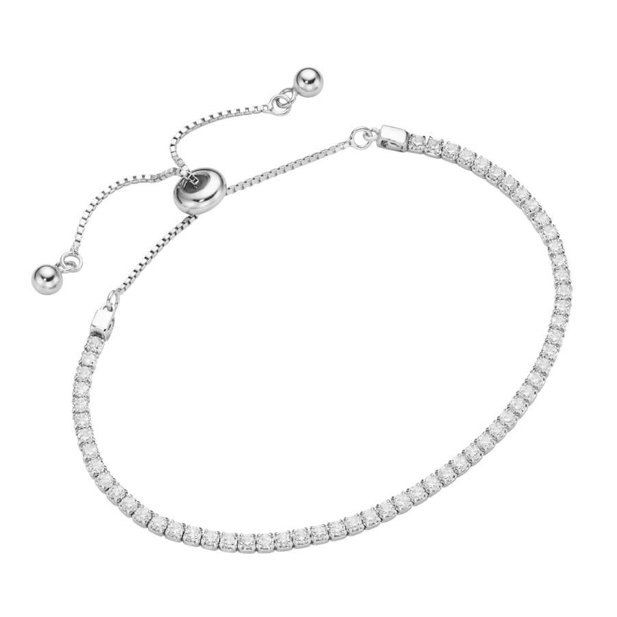 Smart Jewel Armband Tennisarmband, Silber 925 Weiss Damen