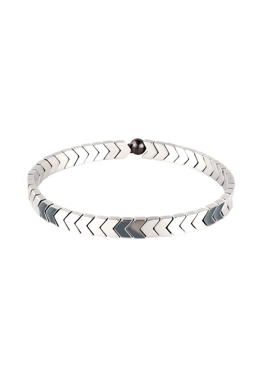 KUZZOI Synthetischer Hämatit Grau 925 Sterling Silber 19 Herren