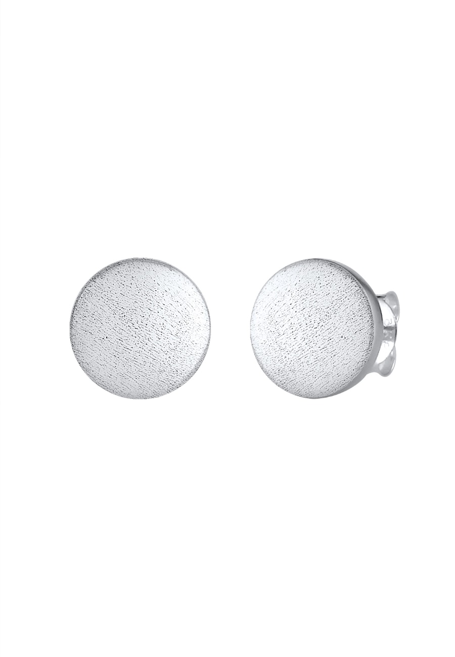 Nenalina Basic Kreis Geo Brushed Ohrstecker 925 Silber Grau Damen