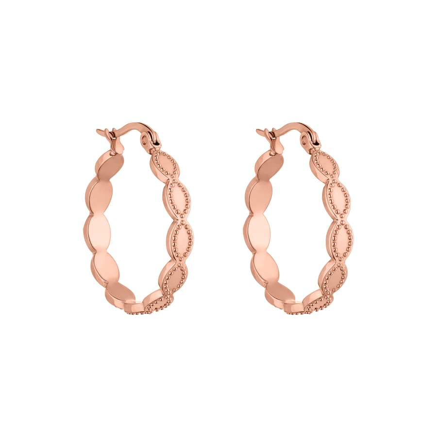 Purelei Koko Ohrringe 100% Edelstahl Rosegold Hellbraun Damen