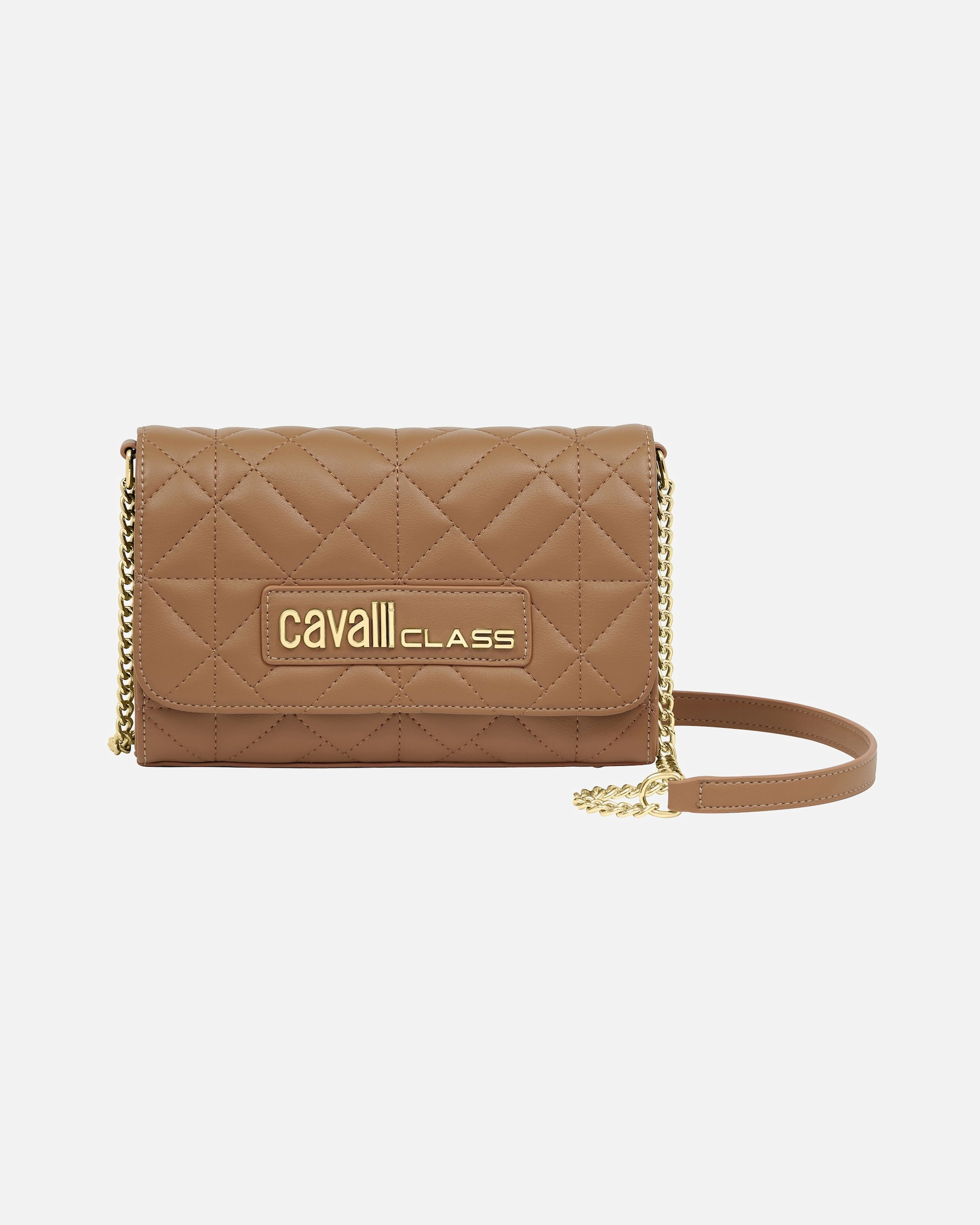 Clutch für Weiblich Cavalli Class Default Brand Line Umhängetasche camel