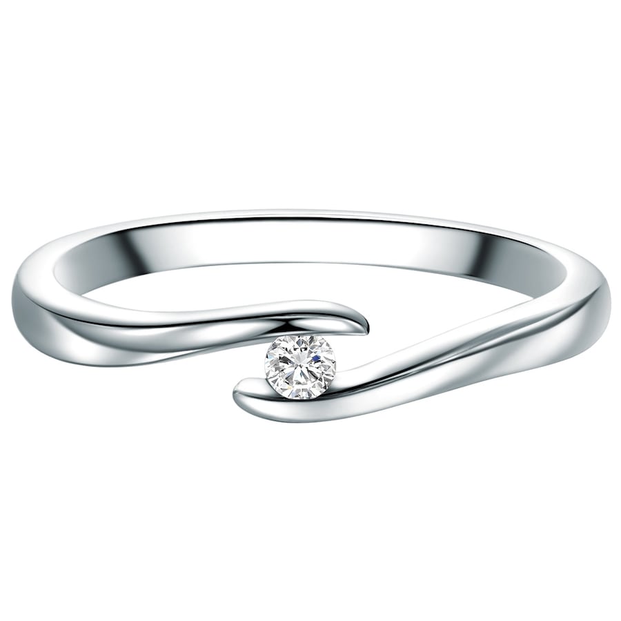 Trilani Diamant-Ring aus Sterling Silber in silber mit Diamant 54 Damen