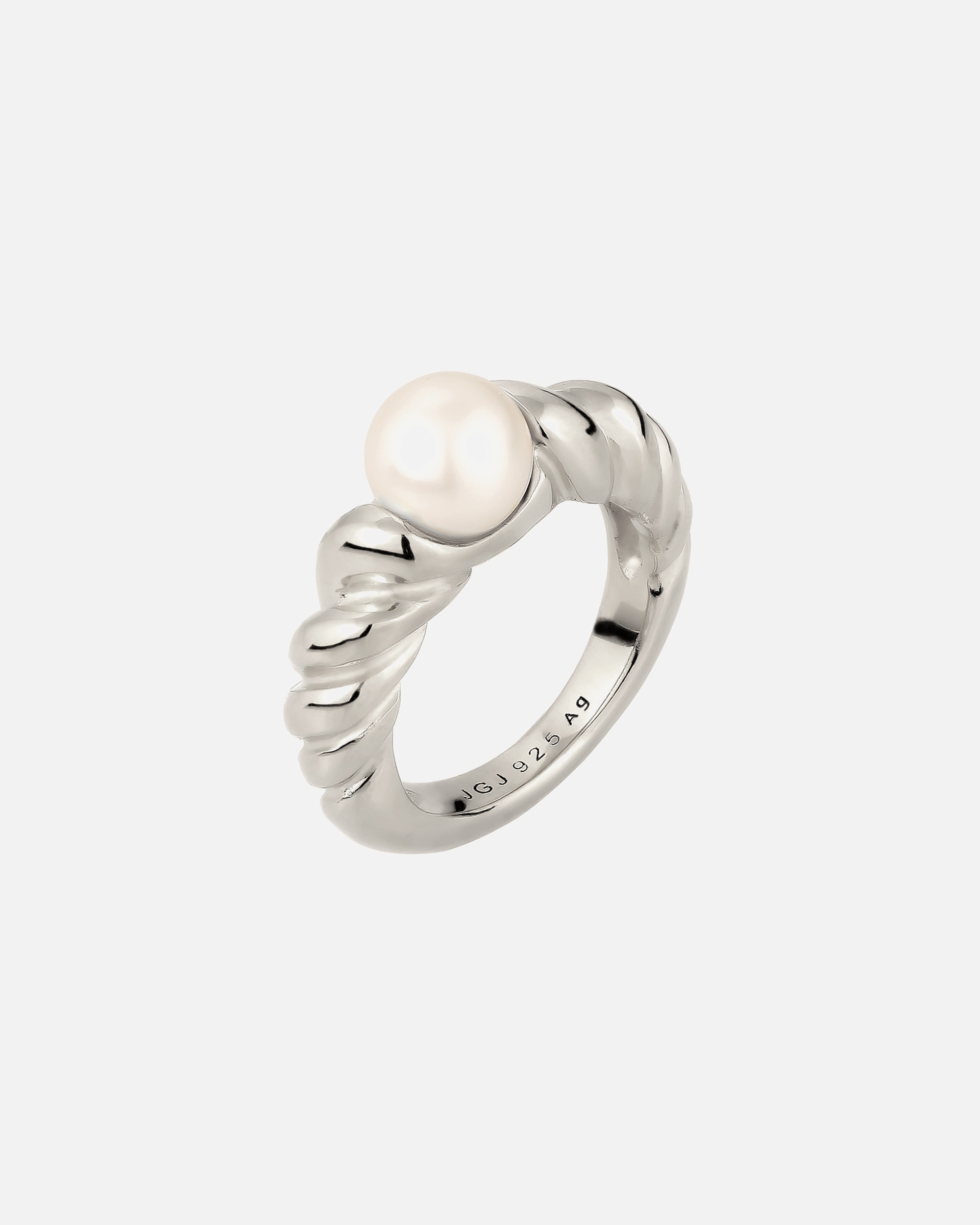 Ring für Weiblich Elli PREMIUM Weiß 925 Sterling Silber, mit Perle von Swarovski® 56