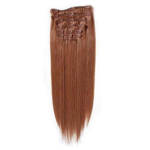 Fashiongirl Clip-in Extensions #60 Platinblond - 65 cm #33 Rot Braun