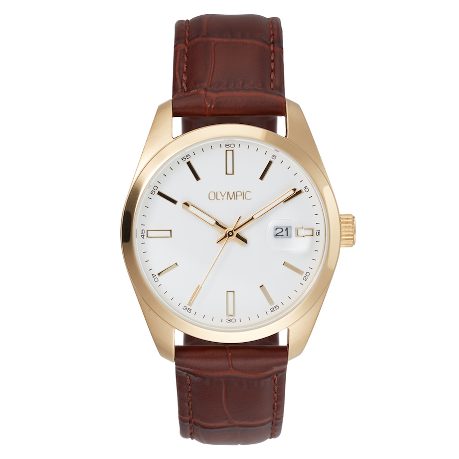 Olympic Louis Gold-coloured Men's Watch OL75HDL001 Braun Herren