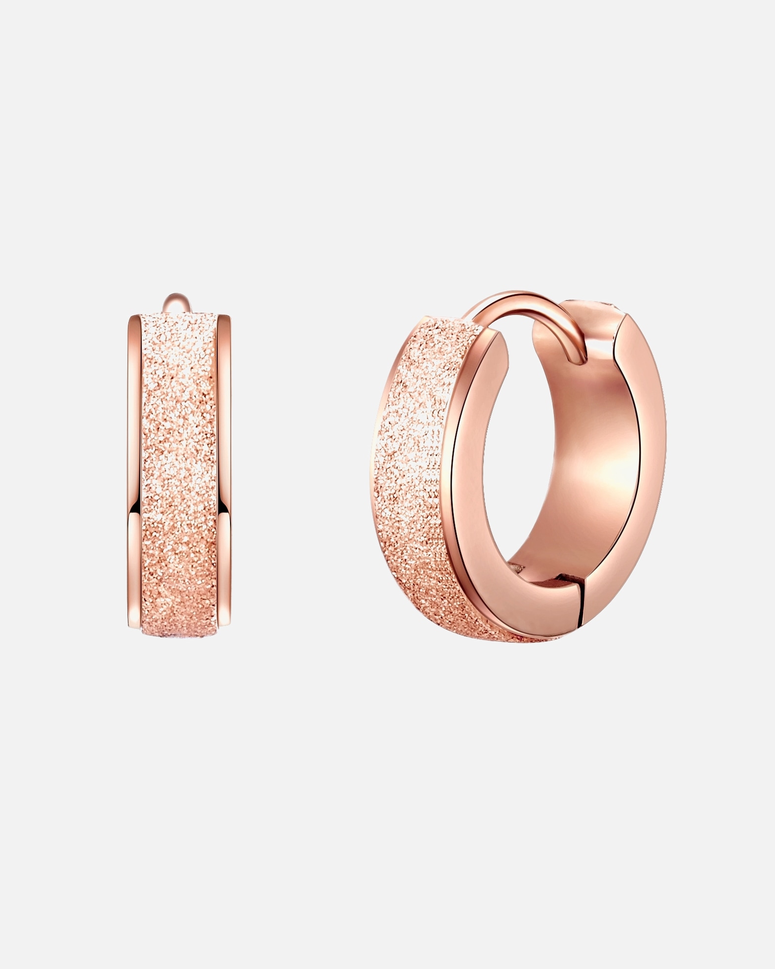 Creolen für Weiblich Eastside Creolen Edelstahl in Roségold 12,9 mm