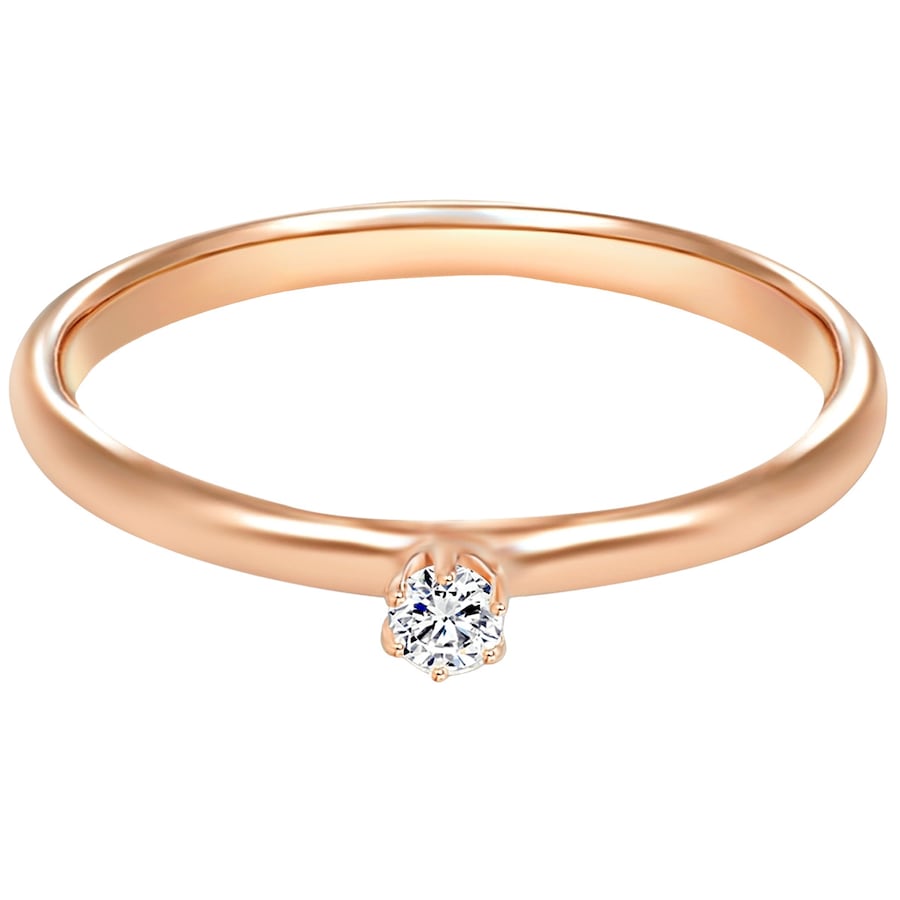 Trilani Ring Sterling Silber Zirkonia in Roségold 60 Damen