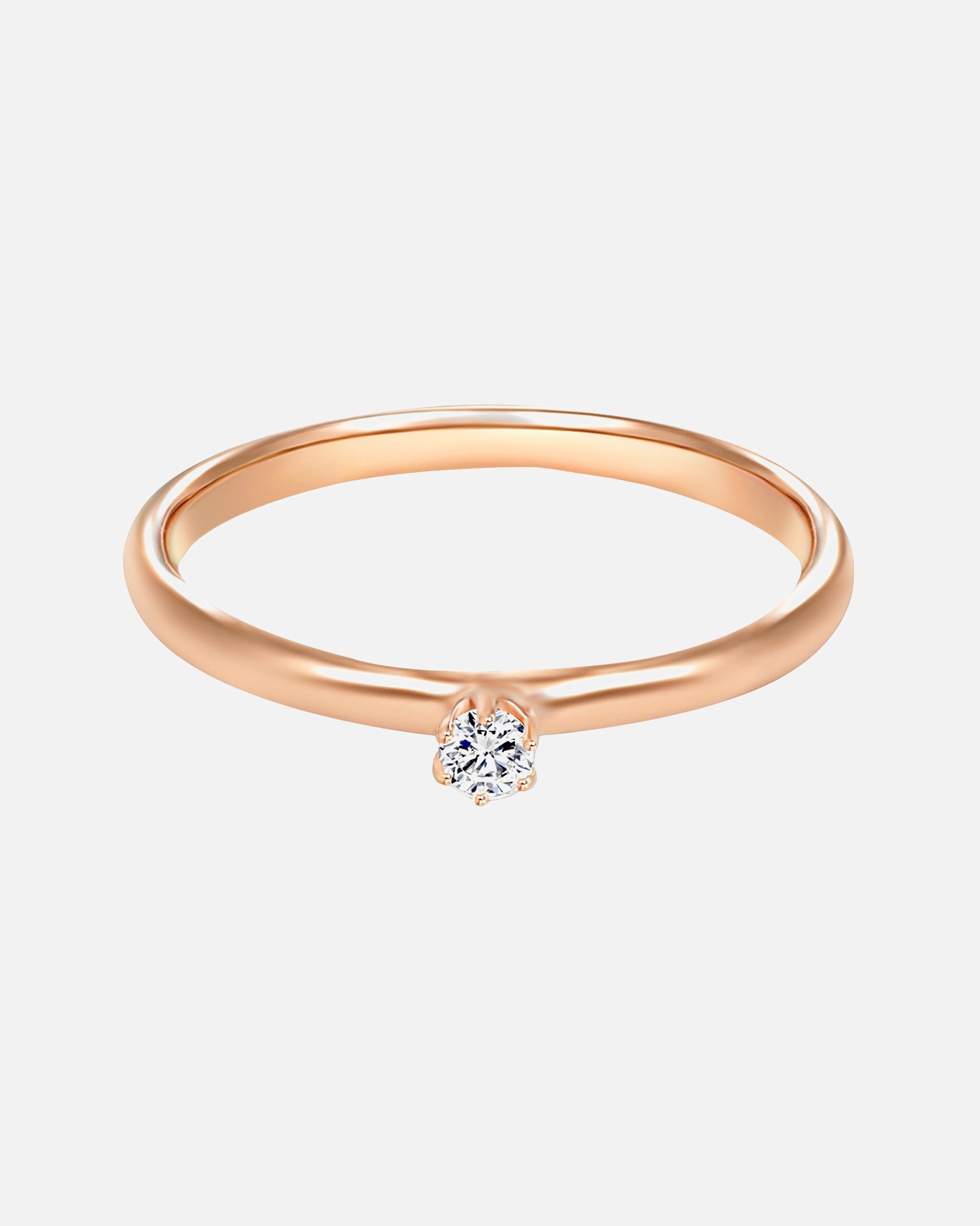 Ring für Weiblich Trilani Ring Sterling Silber Zirkonia in Roségold 58