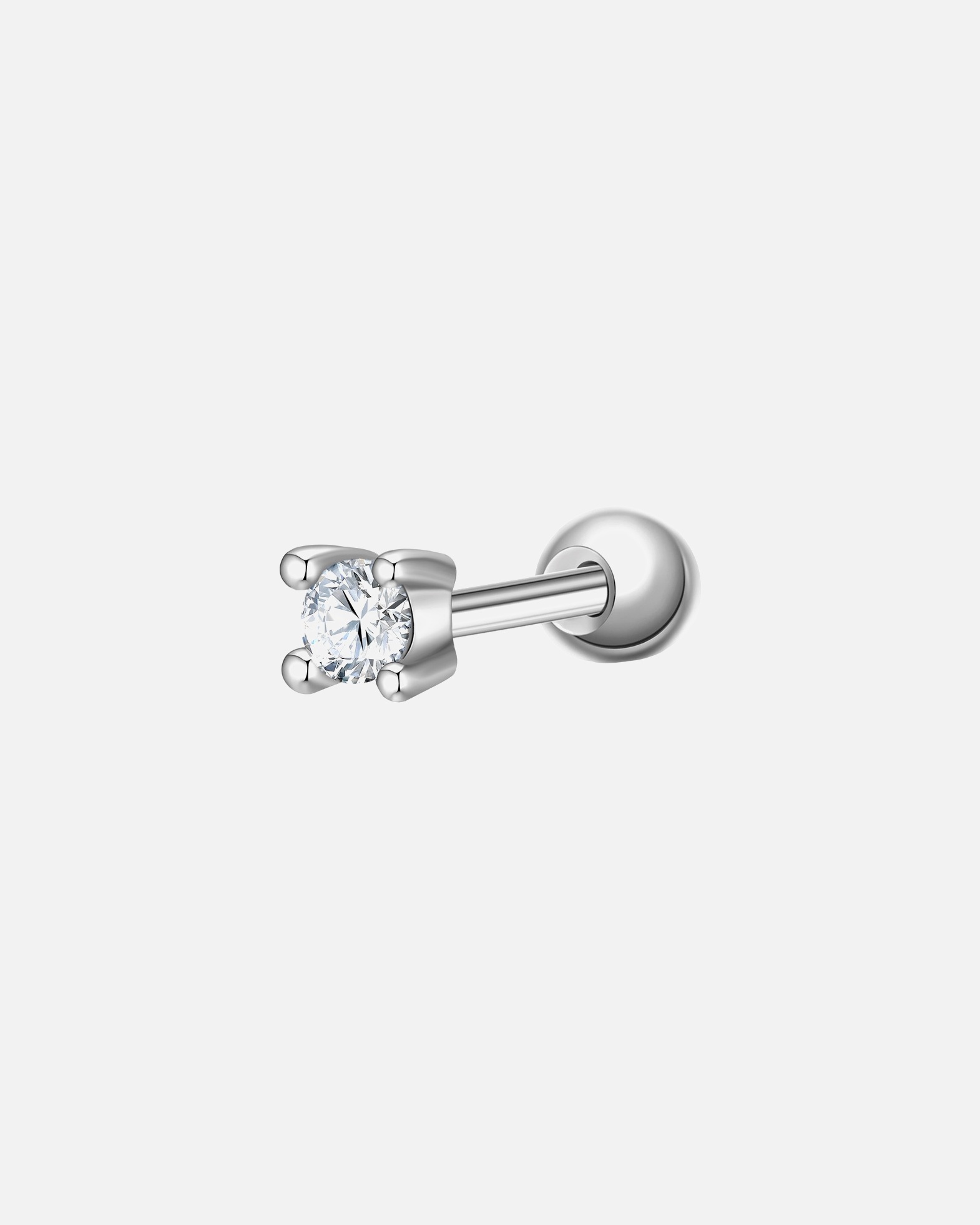 Ohrringe für Weiblich Glanzstücke München Ohrstecker aus Sterling Silber in Silber mit Zirkonia 2,6 mm