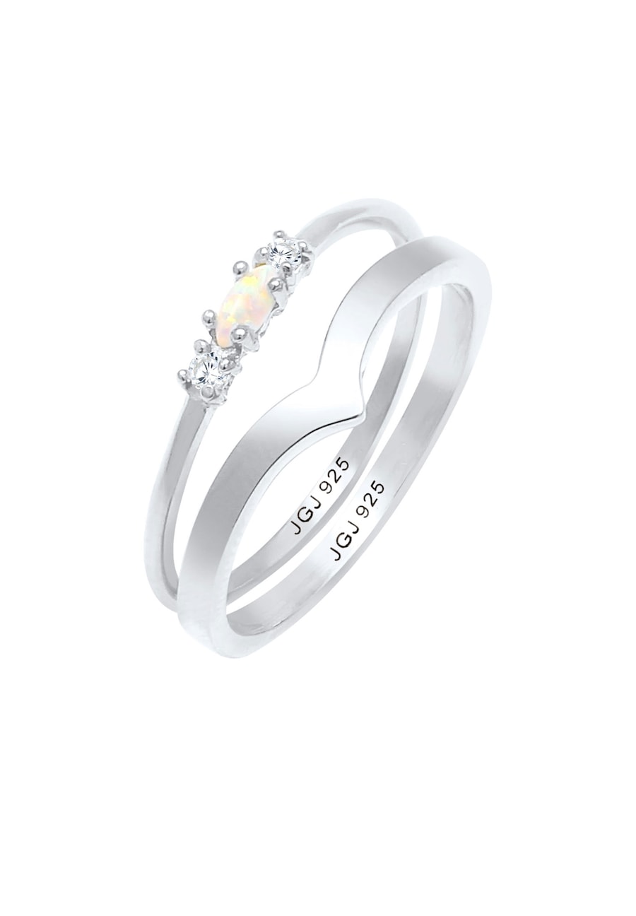 Elli Set Marquise Opal Zirkonia Dreieck 925 Silber 50 Damen