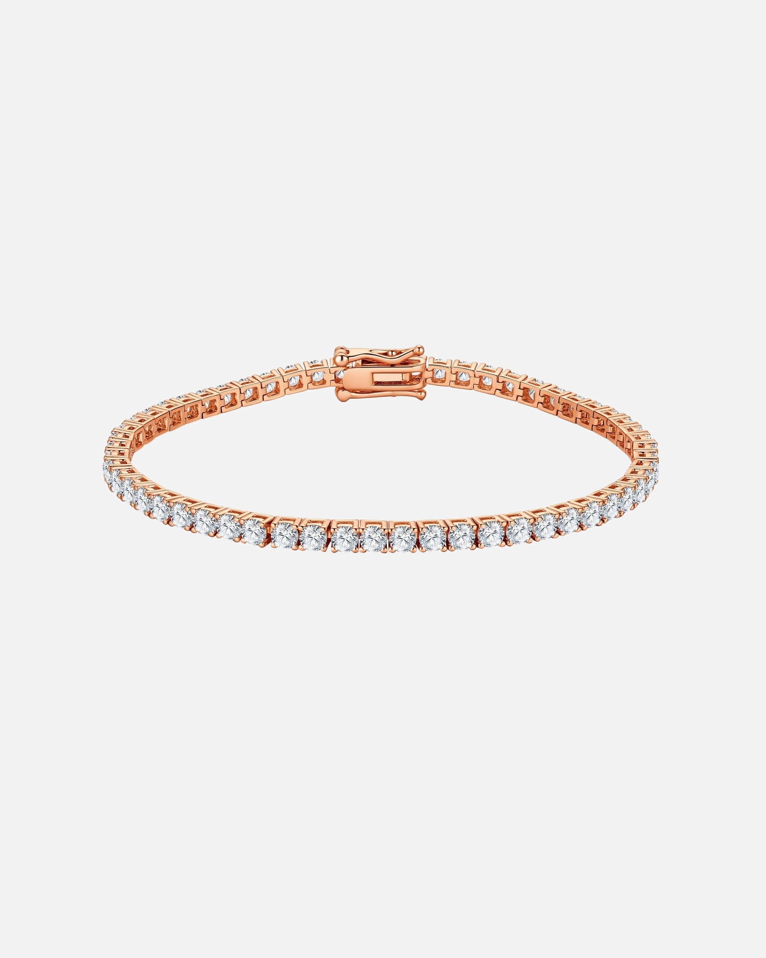Armband für Weiblich Lulu & Jane Armband aus Messing in Roségold mit Zirkonia 17 cm