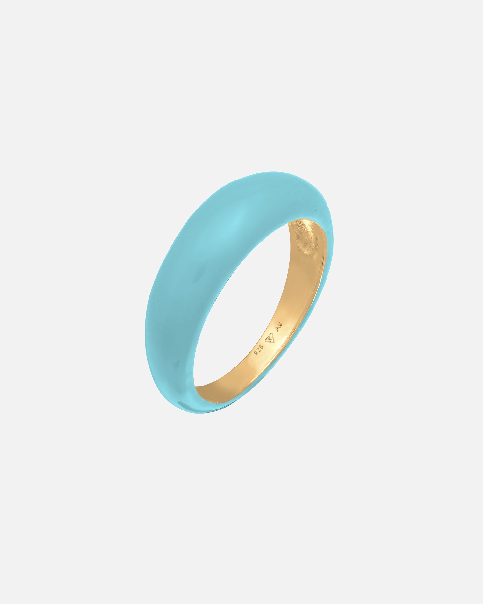 Ring für Weiblich Elli Bandring Stapelring Emaille Pastell 925er Silber 56