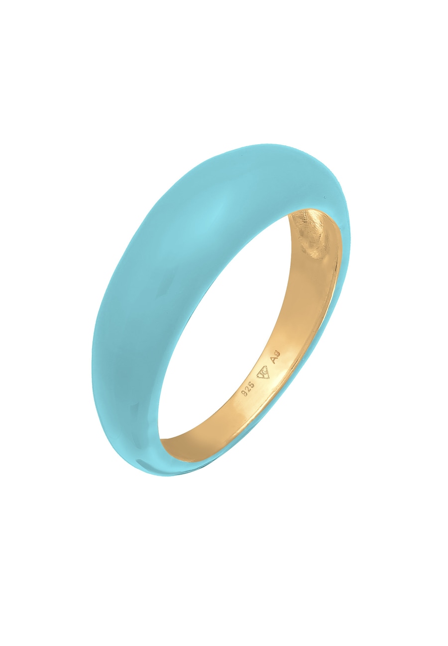 Elli Bandring Stapelring Emaille Pastell 925er Silber 56 Damen