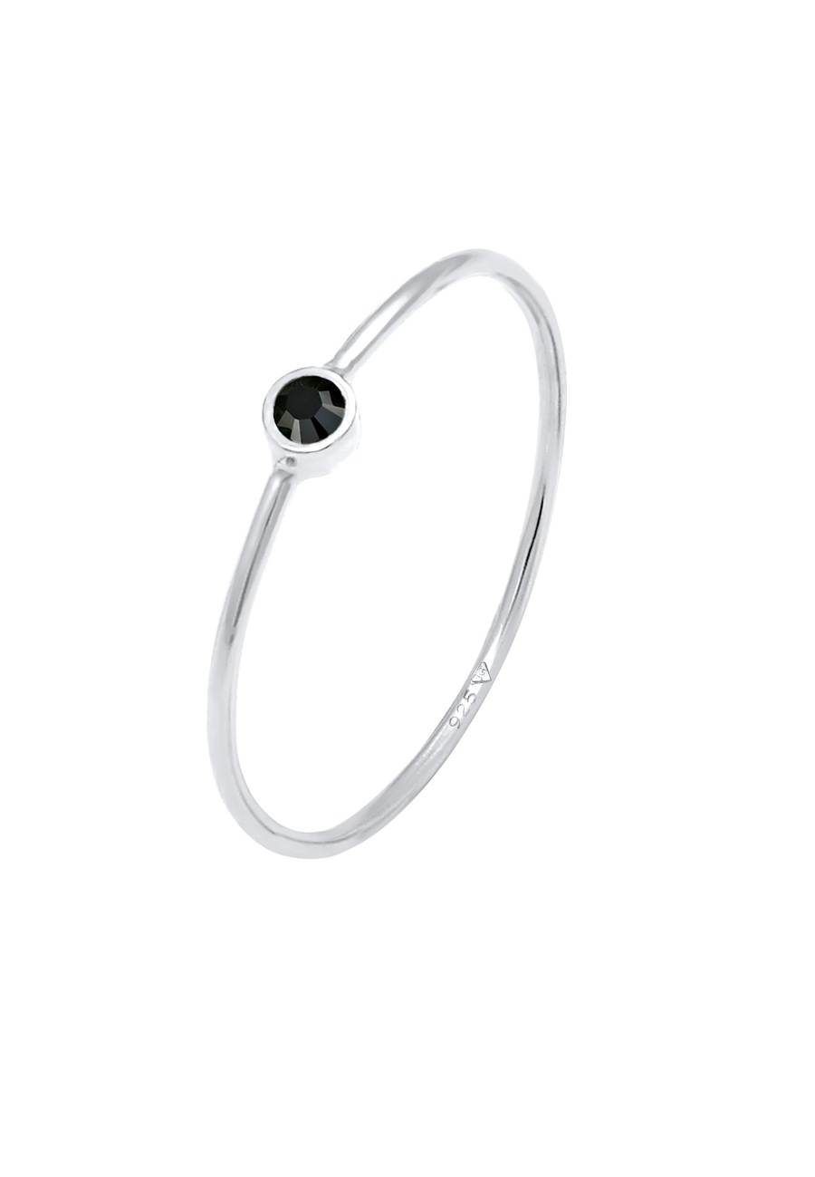 Elli Stapelring Basic 925 Silber, mit Kristallen von Swarovski 52 Damen