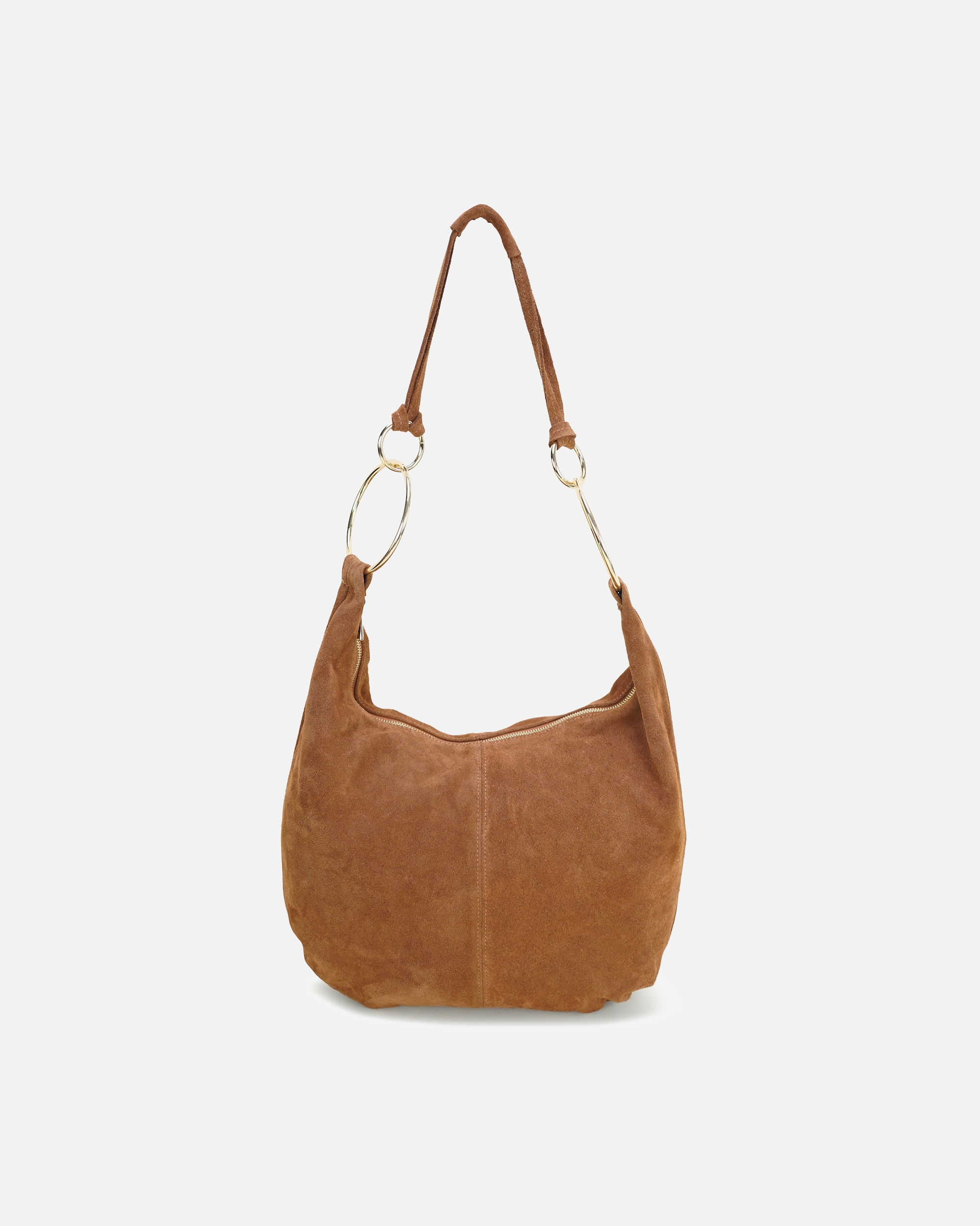 Umhängetasche für Unisex HARPA Schultertasche ISLA mit tollen Metallring-Details braun-braun