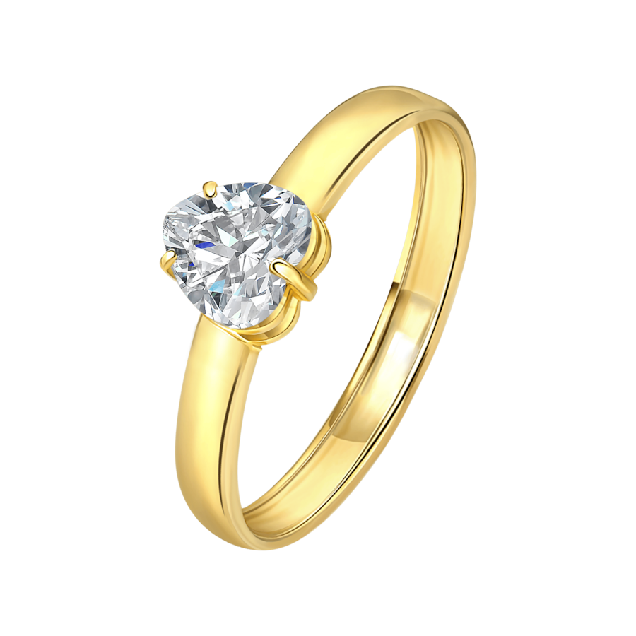 Lucardi Ringe 9 carat 375 Gold - 60mm Damen