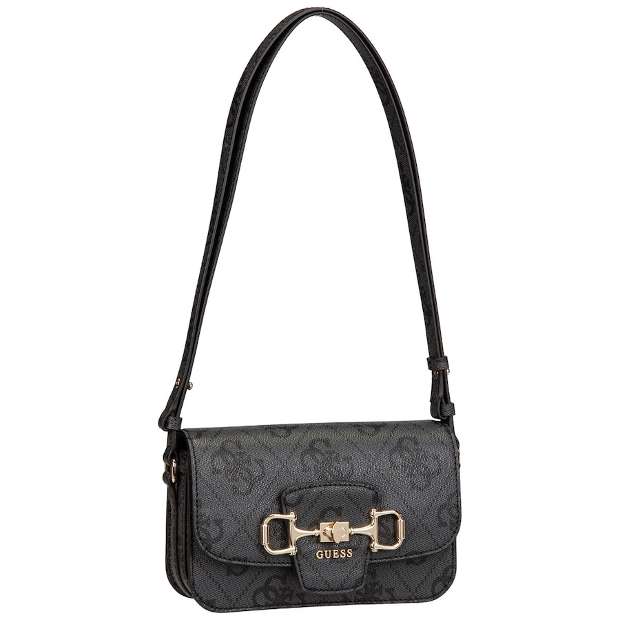 Guess Umhängetasche Janie Logo Conv Xbody Flap Coal Grau Damen