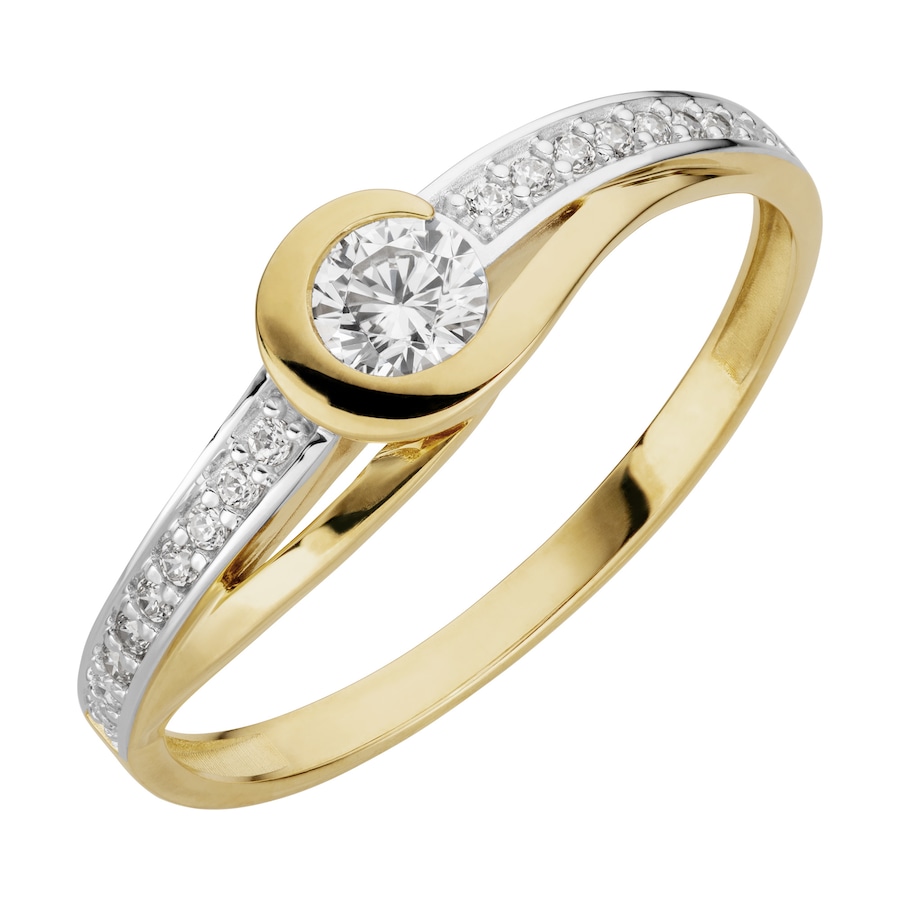 Orolino Ring 333/- Gold Zirkonia weiß 054 (17,2) Damen