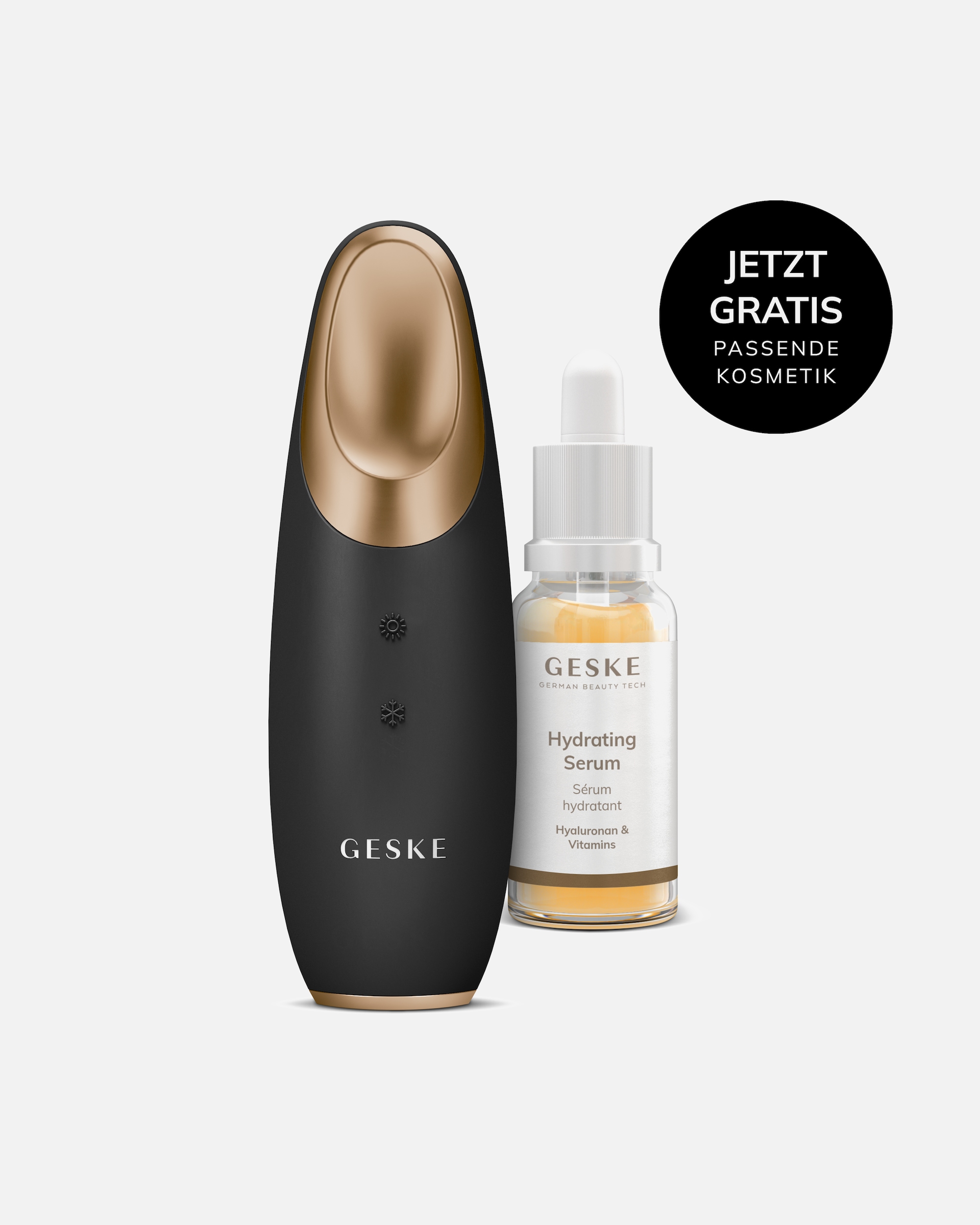 Elektrisches Gesichtsmassagegerät für Unisex Geske Warm & Cool Eye Energizer | 6 in 1 | Farbe: Gray + Gratis Kosmetik Gray