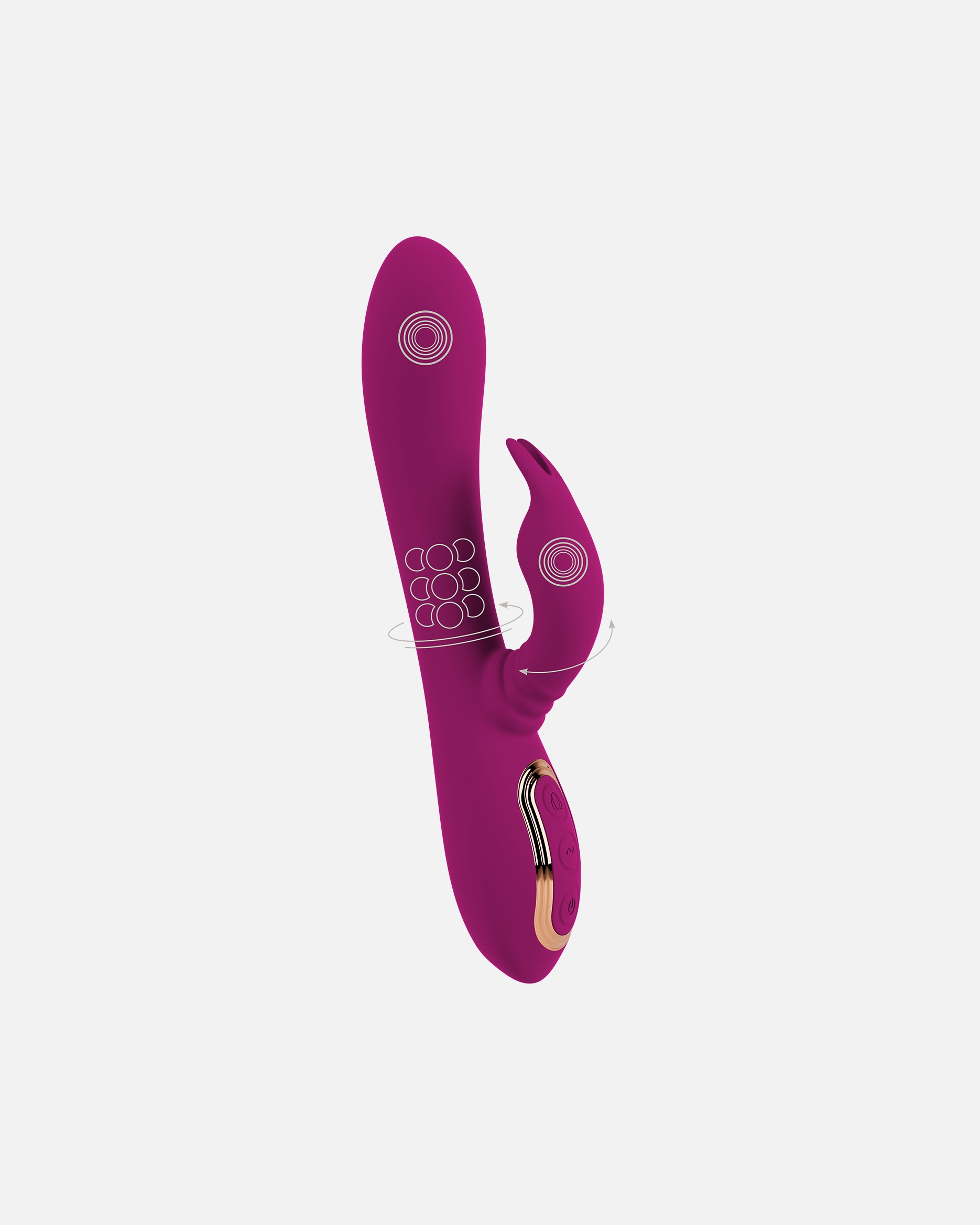 Vibrator für Unisex JAVIDA Rabbitvibrator 3 Function Vibrator lila