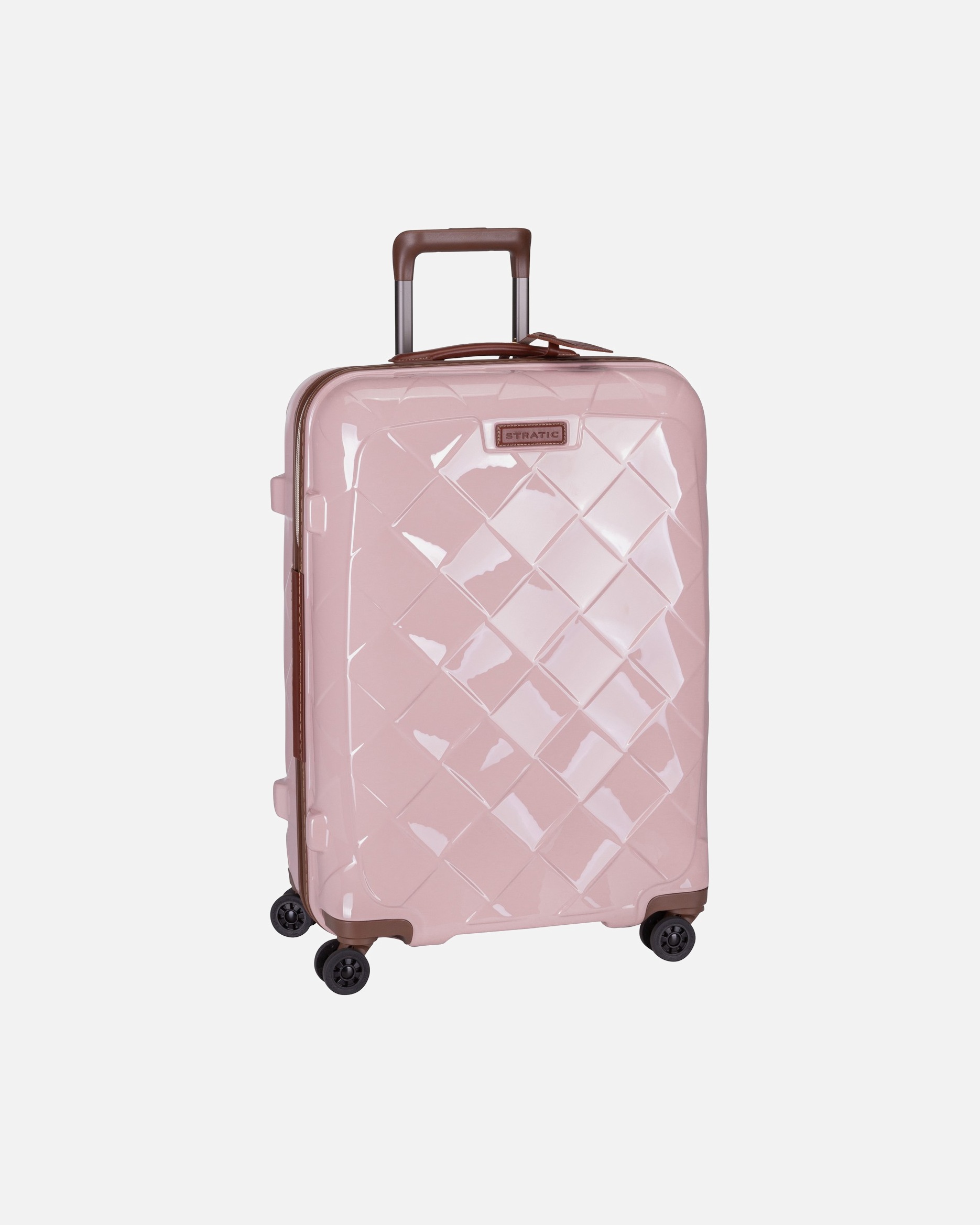 Trolley für Männlich Stratic Leather & More 4-Rollen Trolley 65 cm Rose